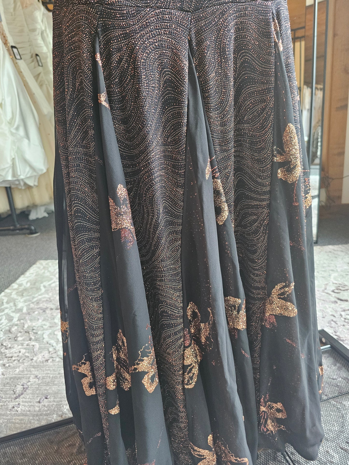 Brown/Black Sparkle Ballroom Dance Gown