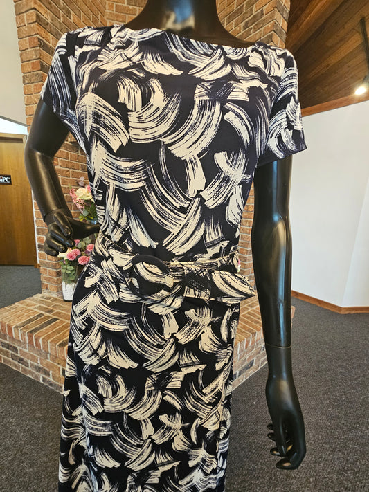 Navy/White Belted Short Sleeve