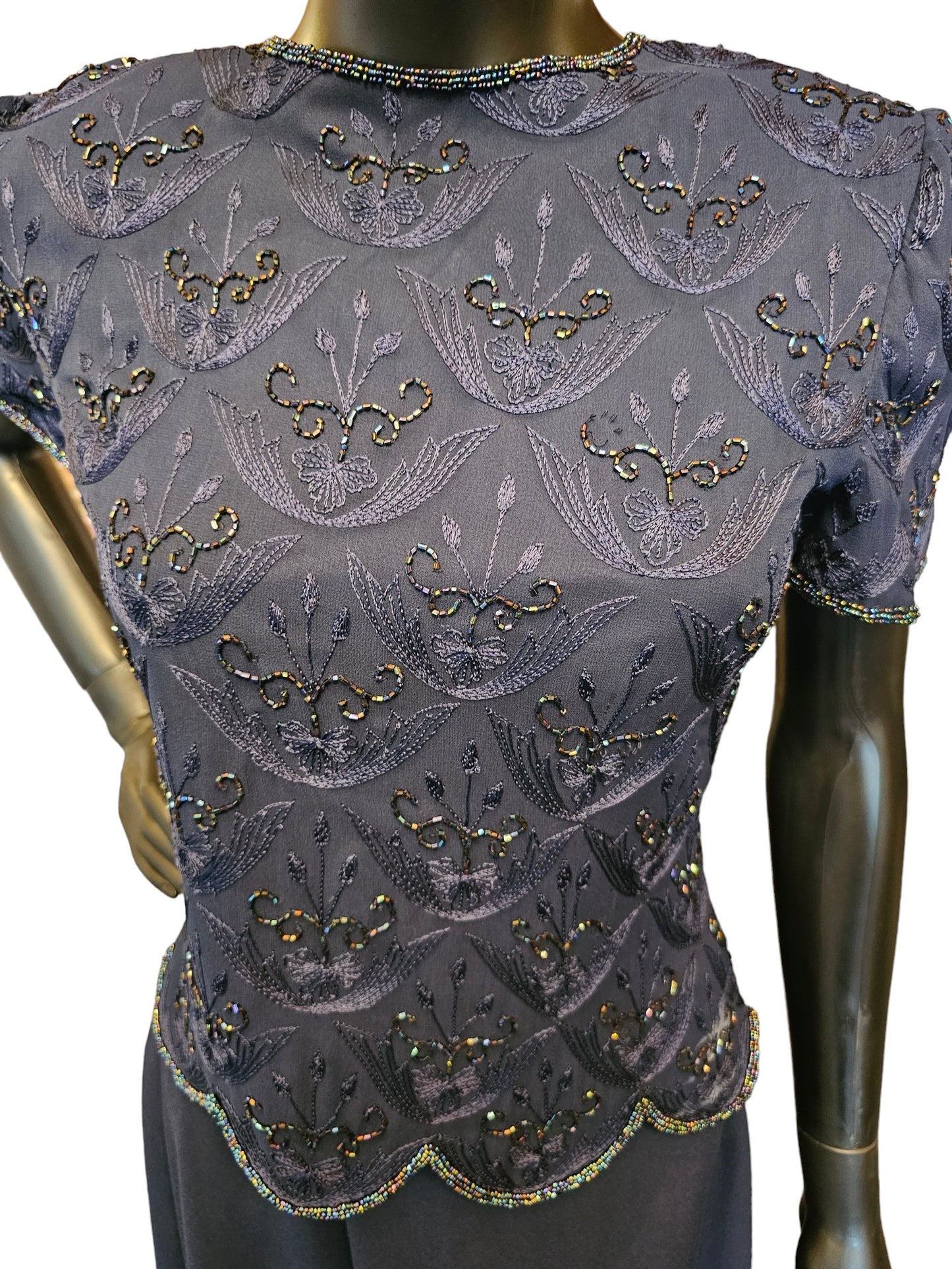 Navy Adrianna Papell 2-Piece Formal Dress