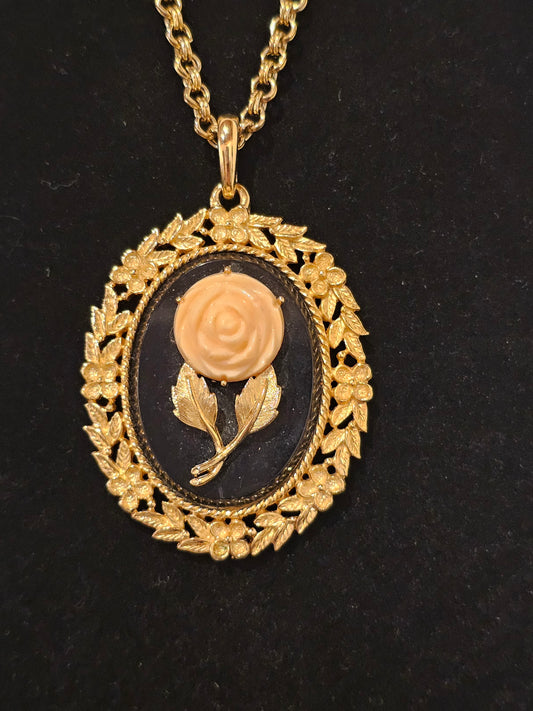 Rose Cameo Necklace