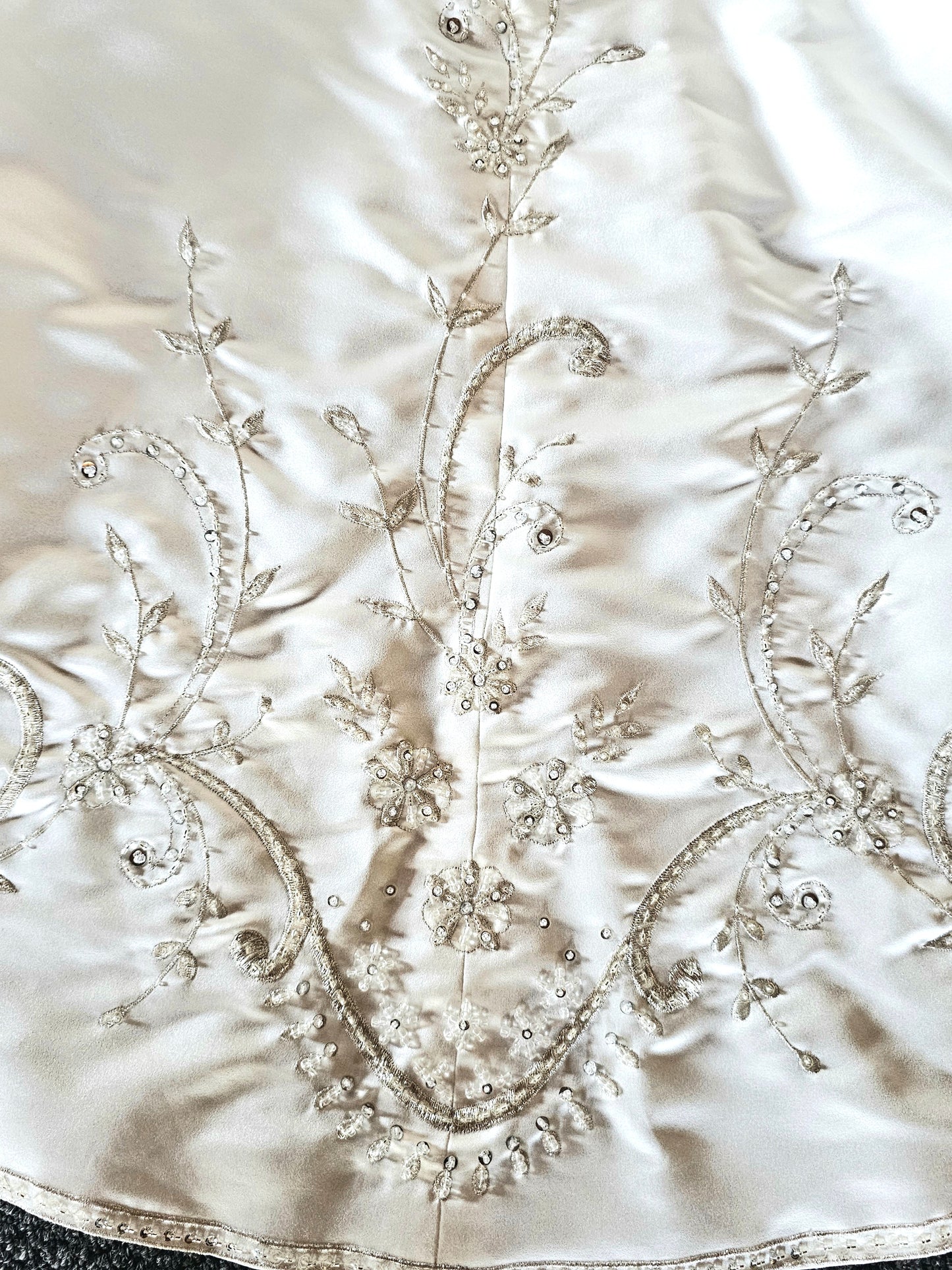 Casablanca Strapless Embroidered Wedding Gown