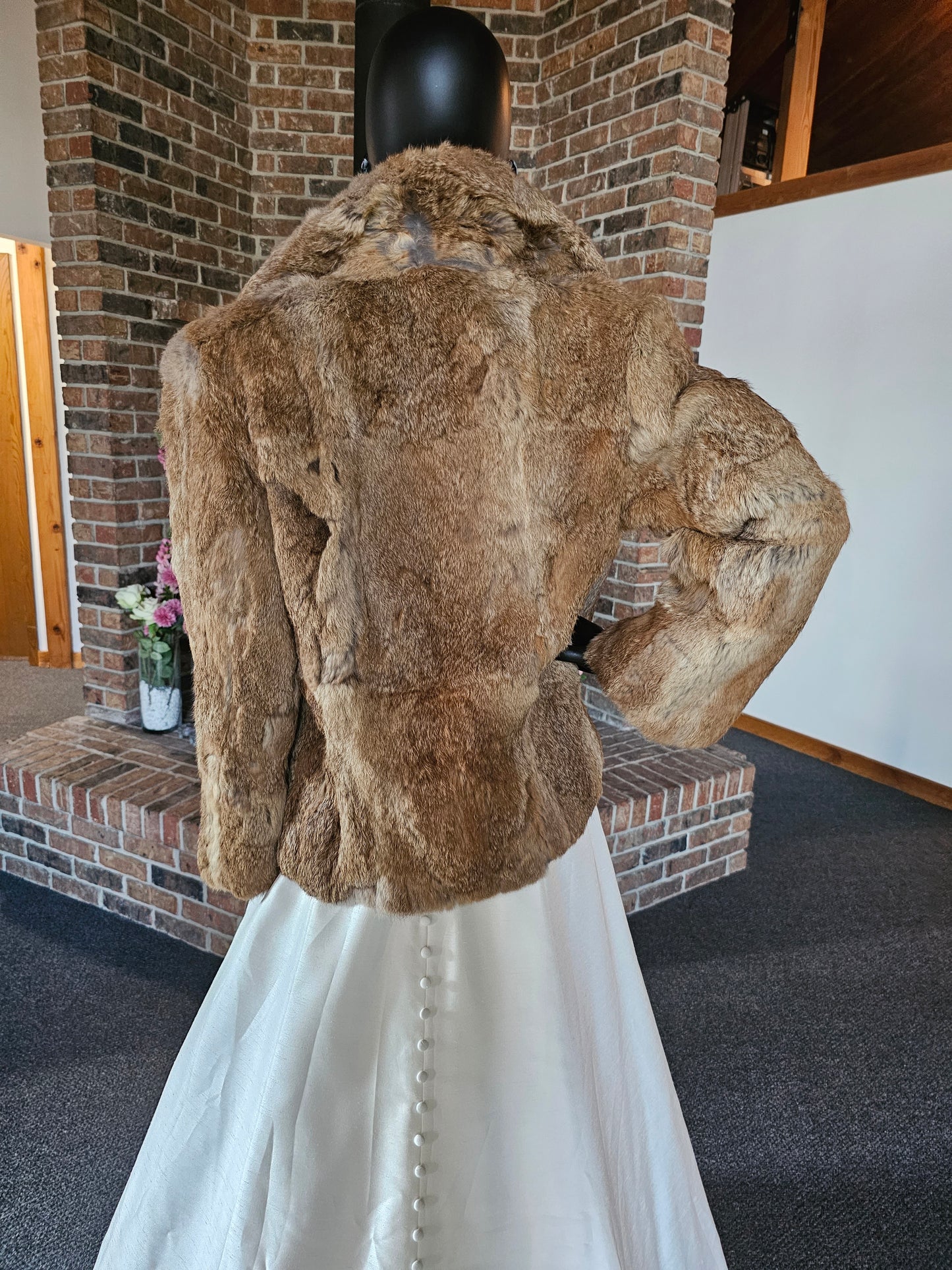 Vintage Dino Ricco Rabbit Fur Collared Jacket