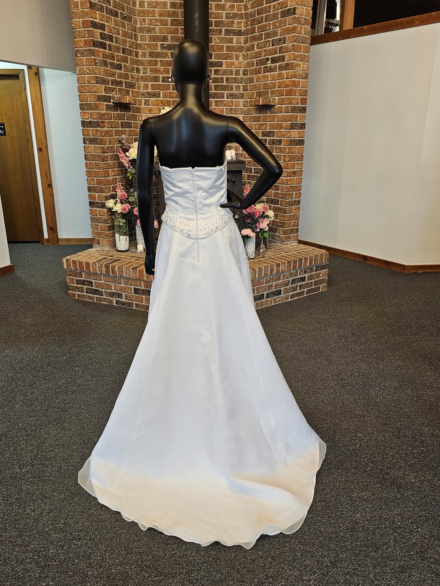 Cristina Wu Crystal Embellished A-line Wedding Gown