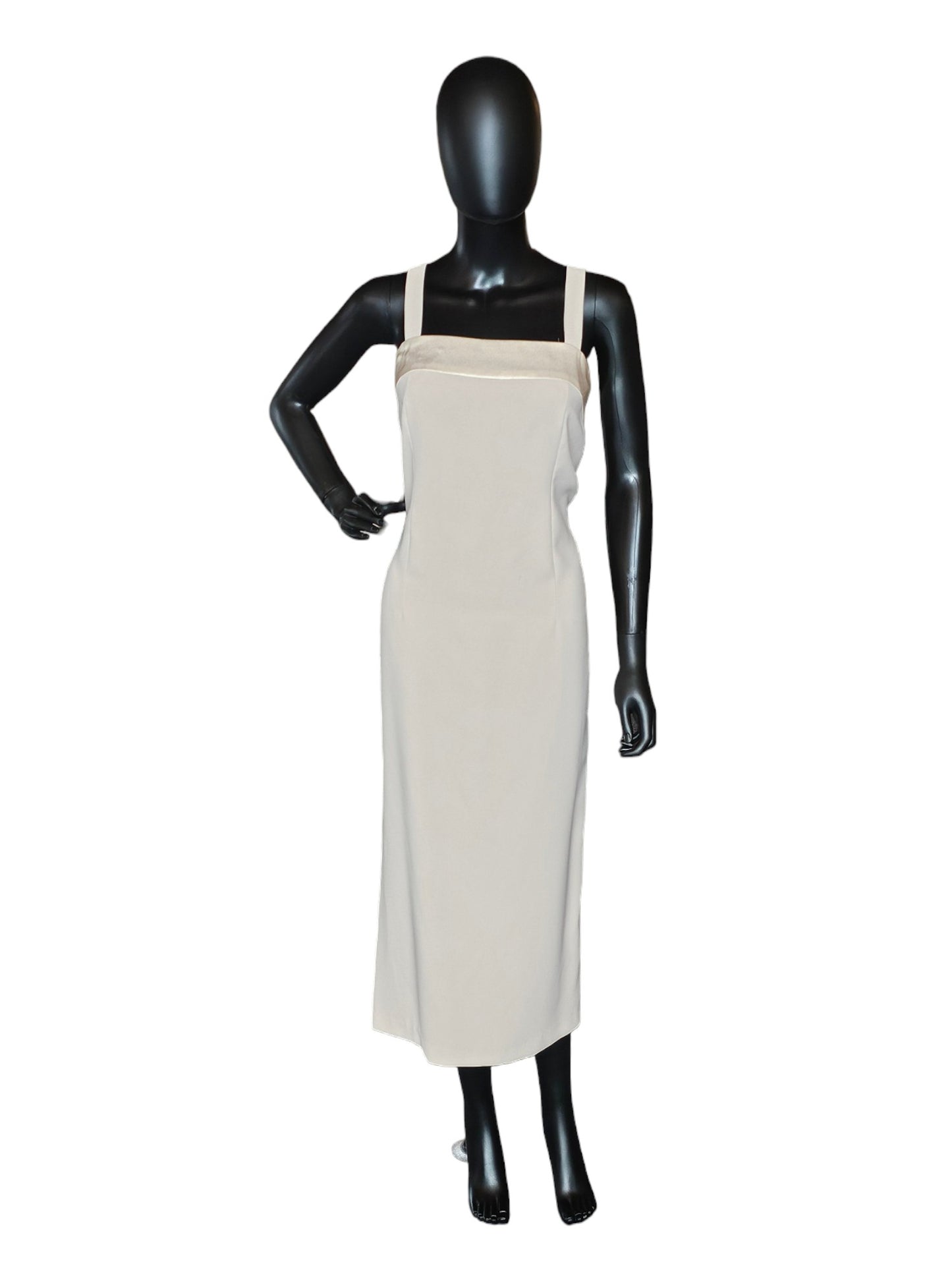 Biscuit Straight Cut Dress with Cropped Jacket