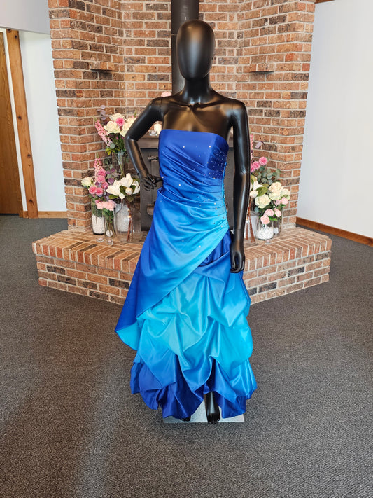 Blue Ombre Prom Dress