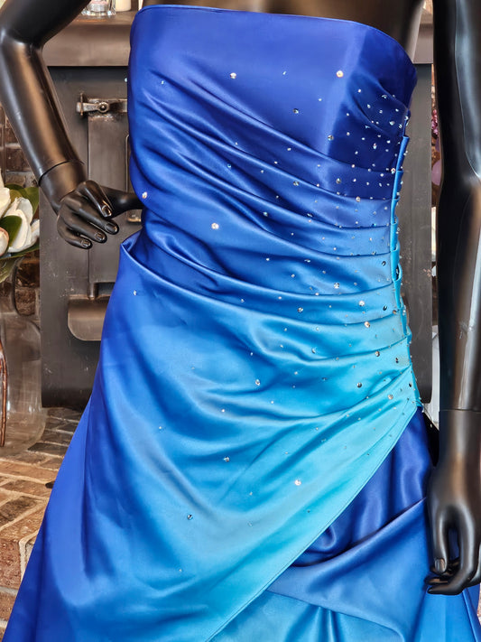 Blue Ombre Prom Dress