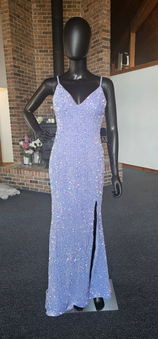 Lavender Velvet Iridescent Sequins