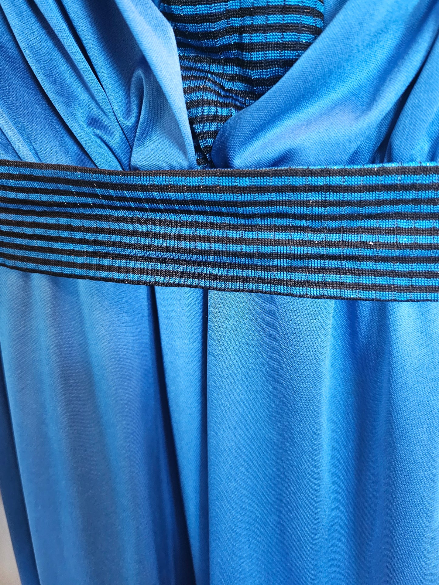 Vintage Electric Blue Panel Bodice Dress