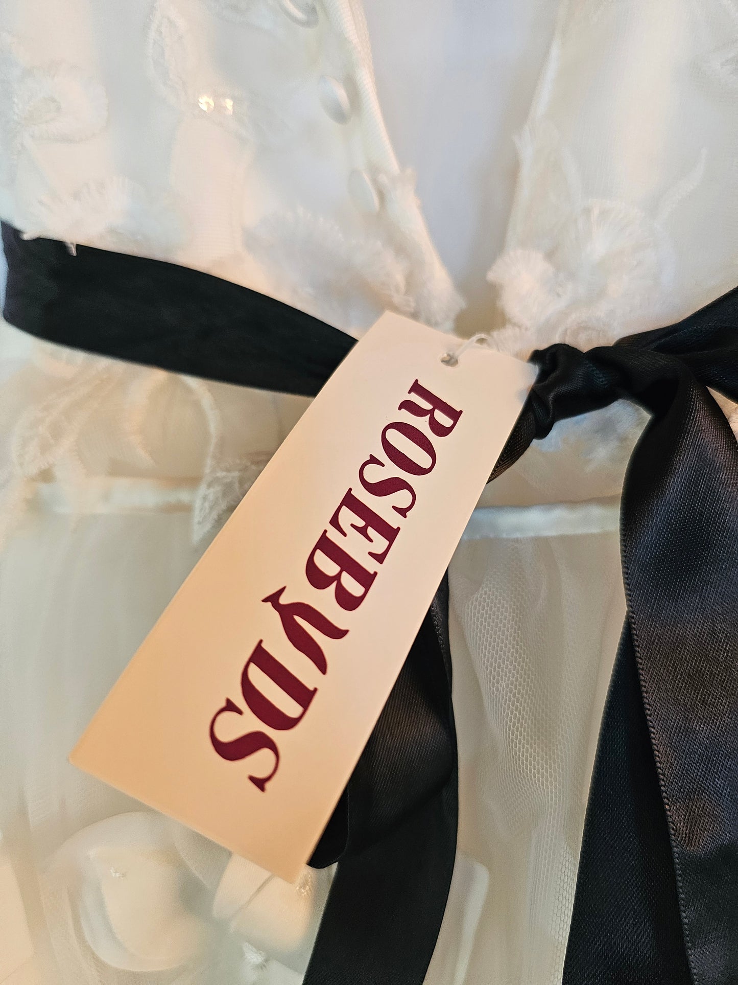 Ivory Applique Tulle Flower Girl