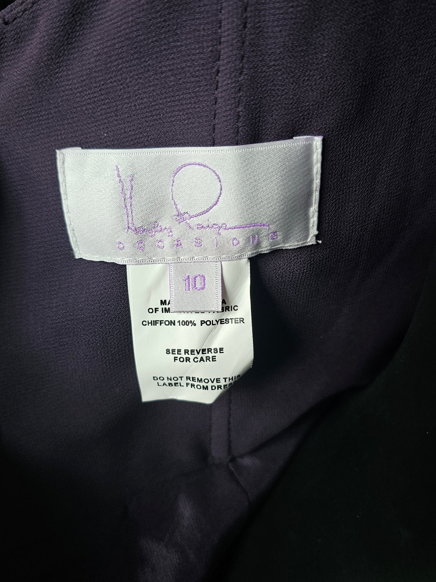 Plum V-Neck Chiffon Formal Gown - Hayley Paige