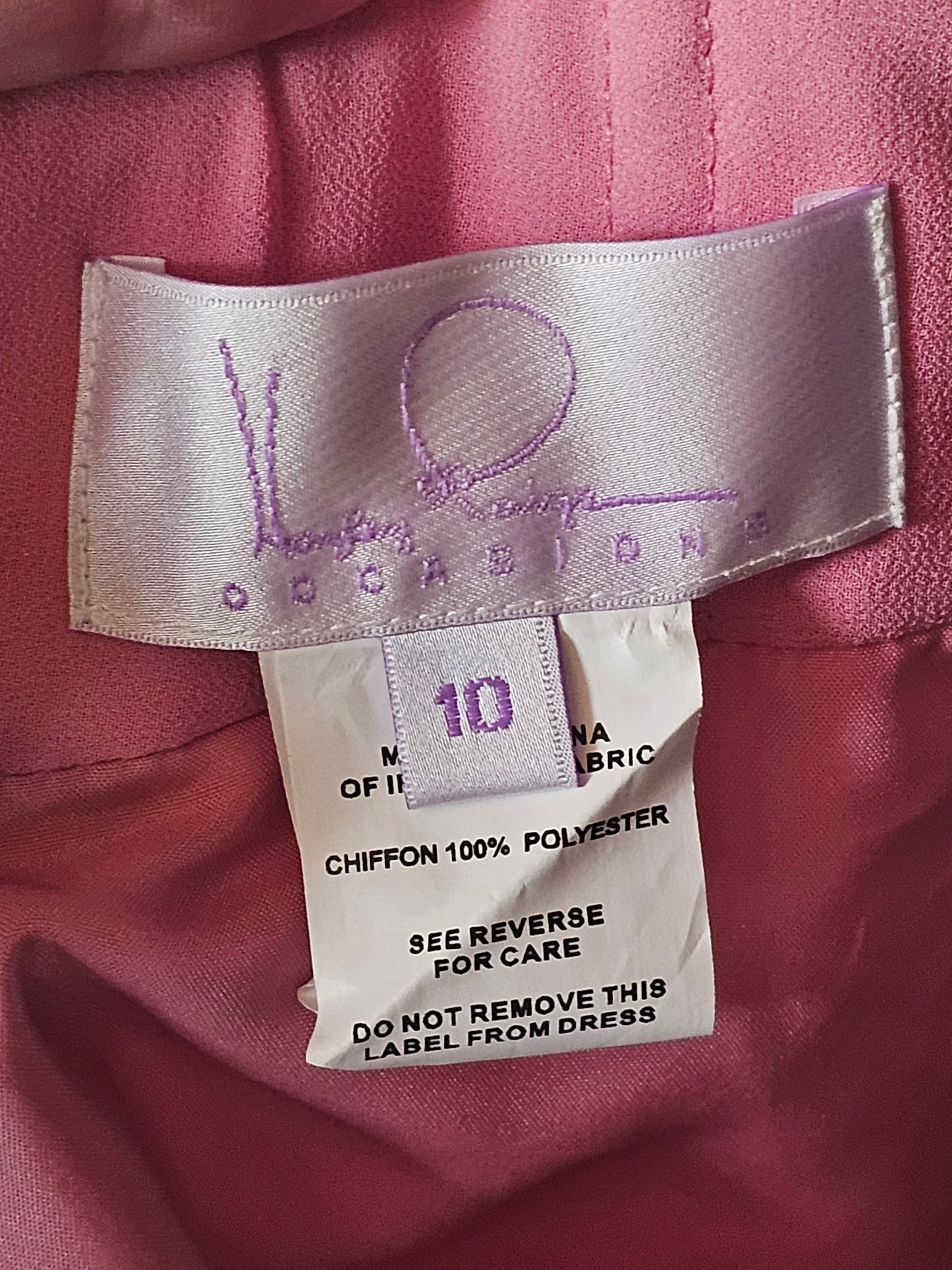 Hayley Paige Cherry Blossom Chiffon Maxi Formal Dress