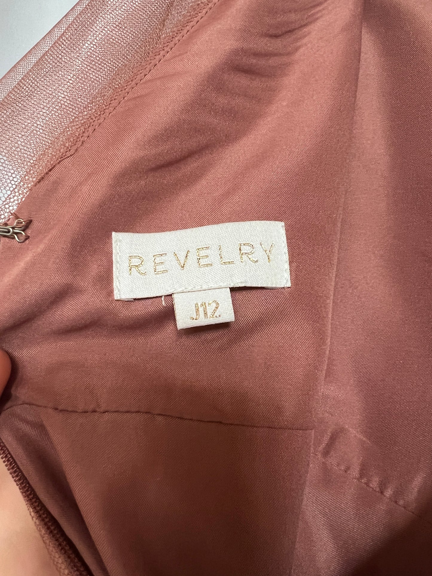 Junior Rust Flutter Tulle Maxi Formal Dress