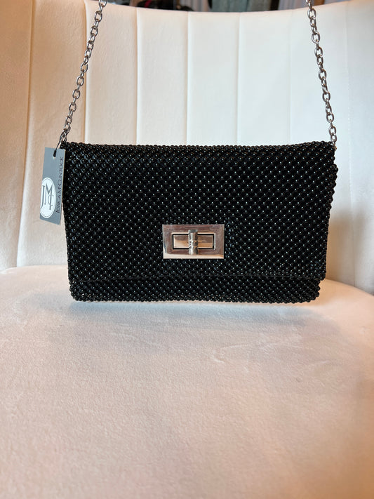 Jessica McClintock Black Mesh Handbag