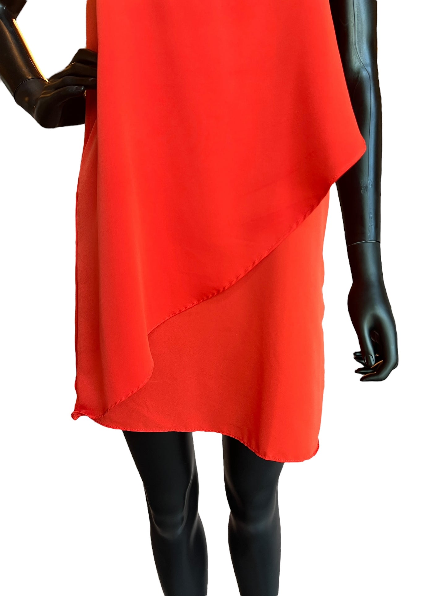 Orange Tiered Short Dress