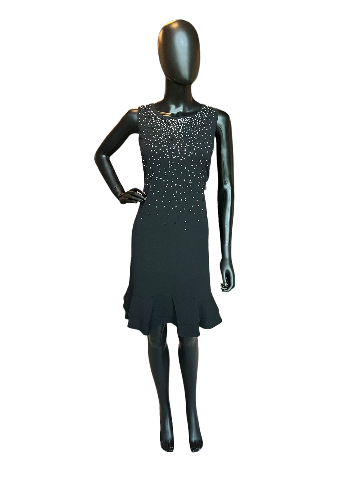 Black Sparkle Knee Flounce Cocktail Dress - NWT Alyx