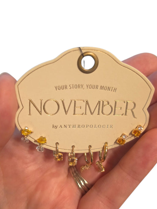 November Minimalist 14K Earring Set - Anthropology