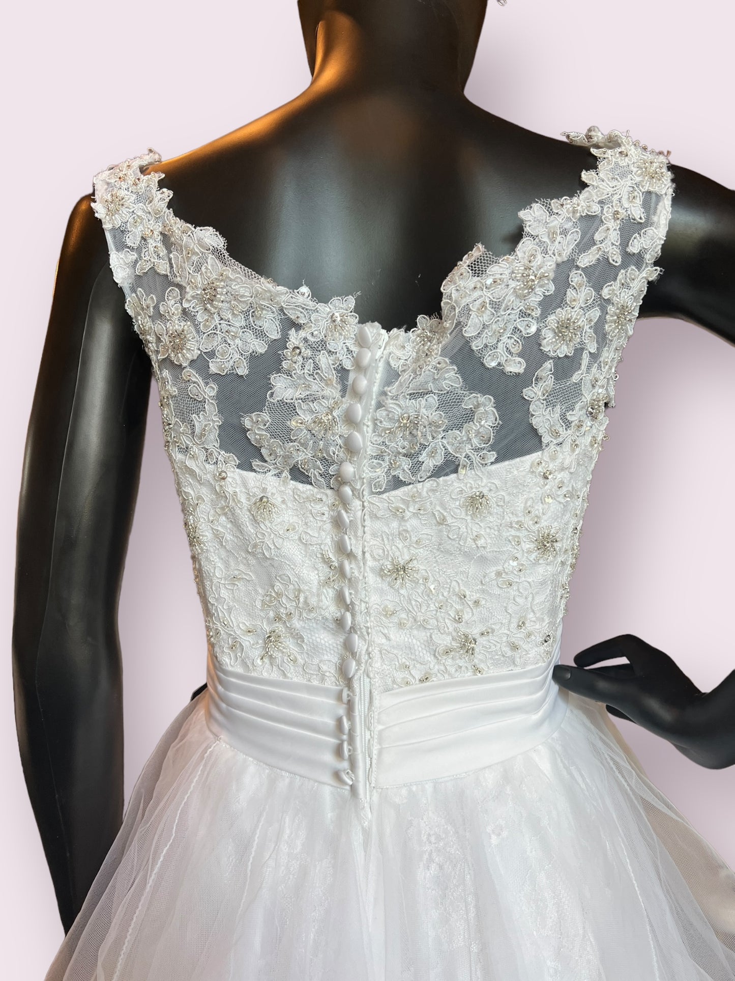 Alfred Angelo A-Line Tulle & Lace Wedding Gown