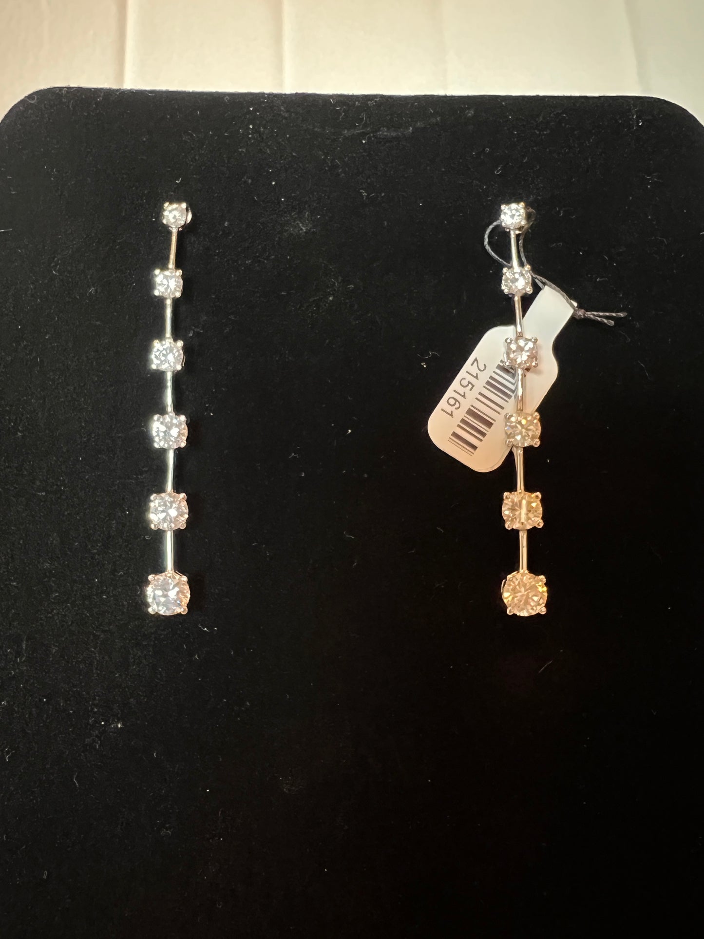 Silver Crystal Dangle Earring