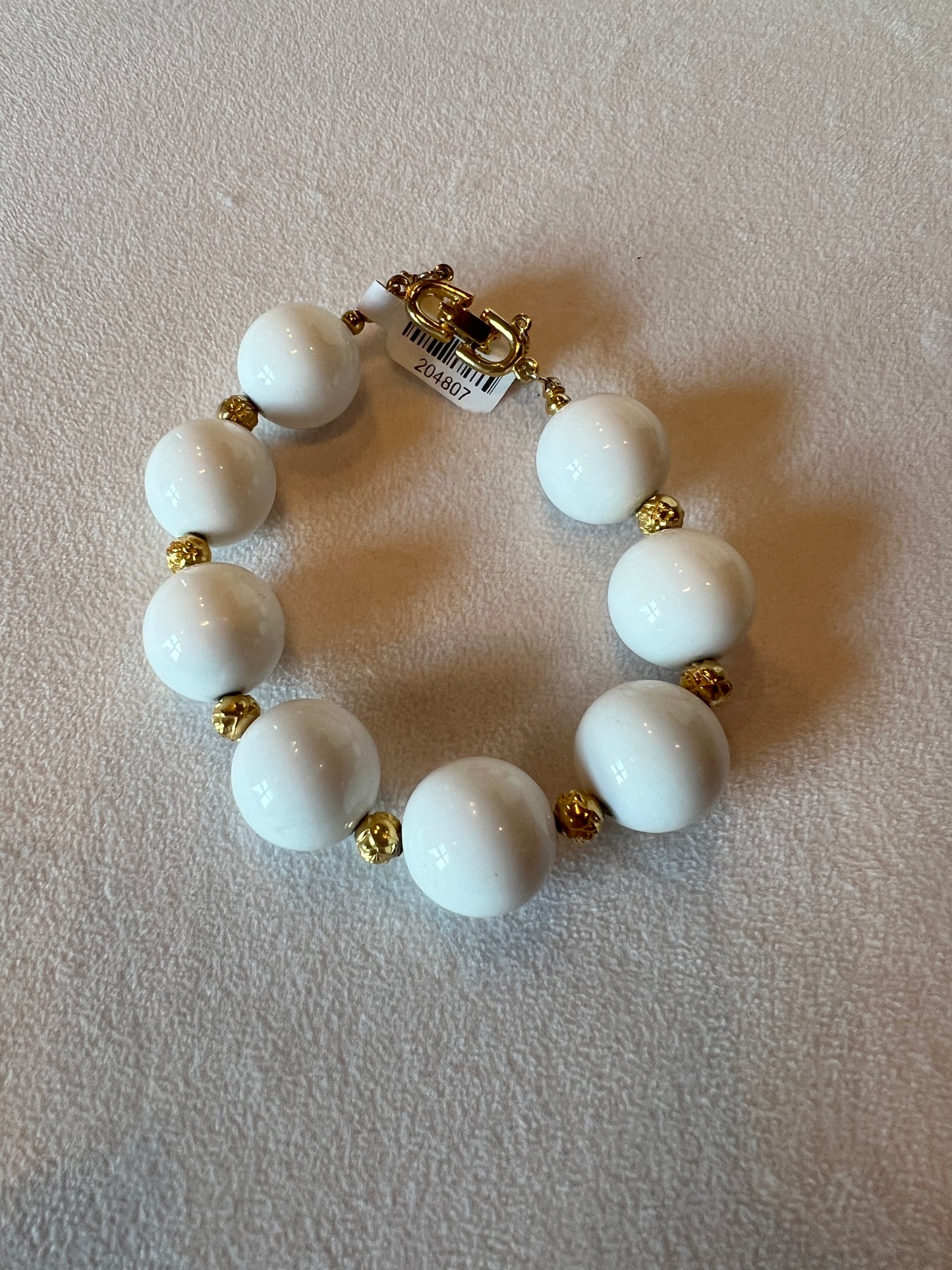 Vintage Necklace/Bracelet Set - White
