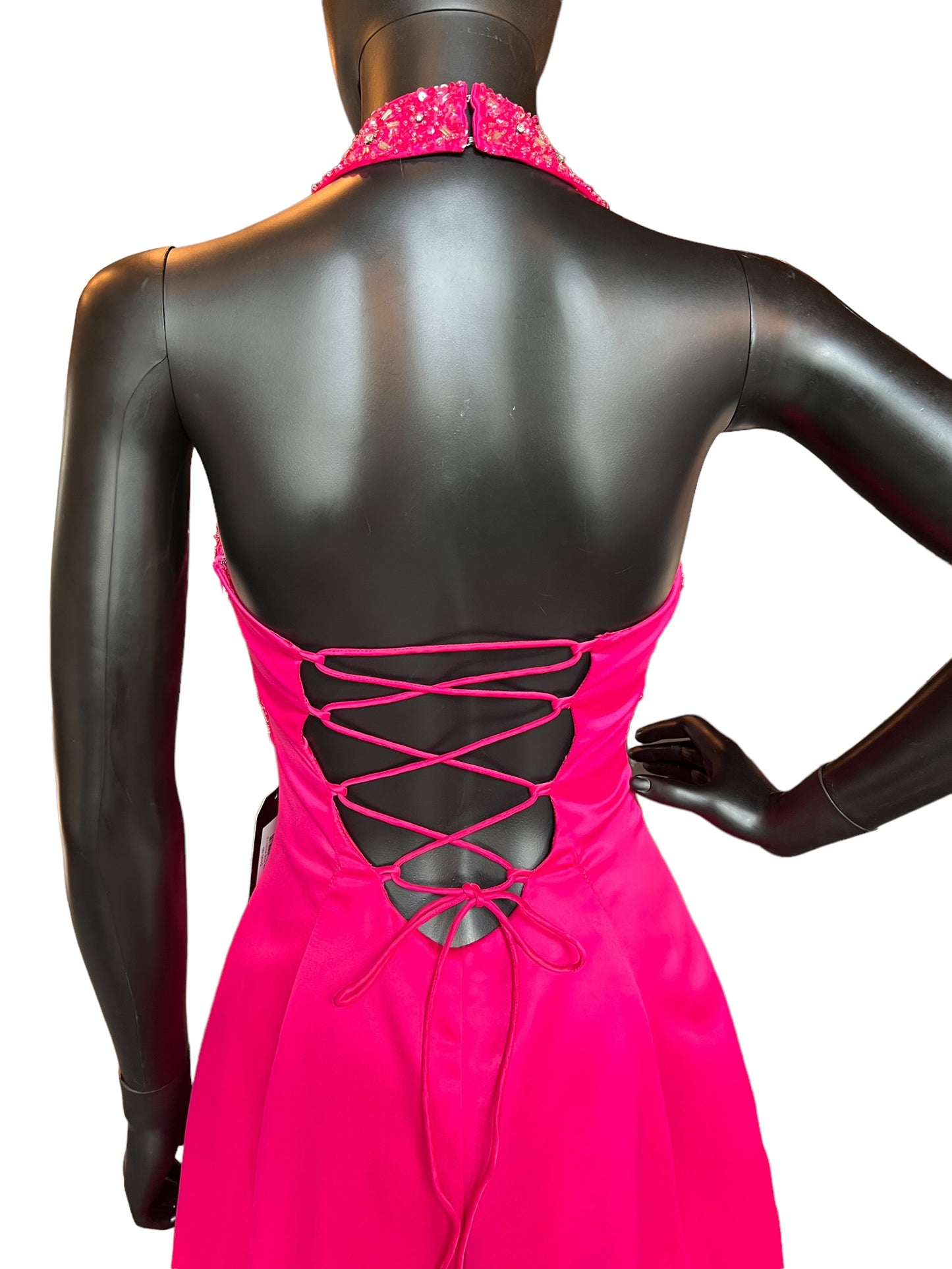 Hot Pink Prom Maxi Formal Dress