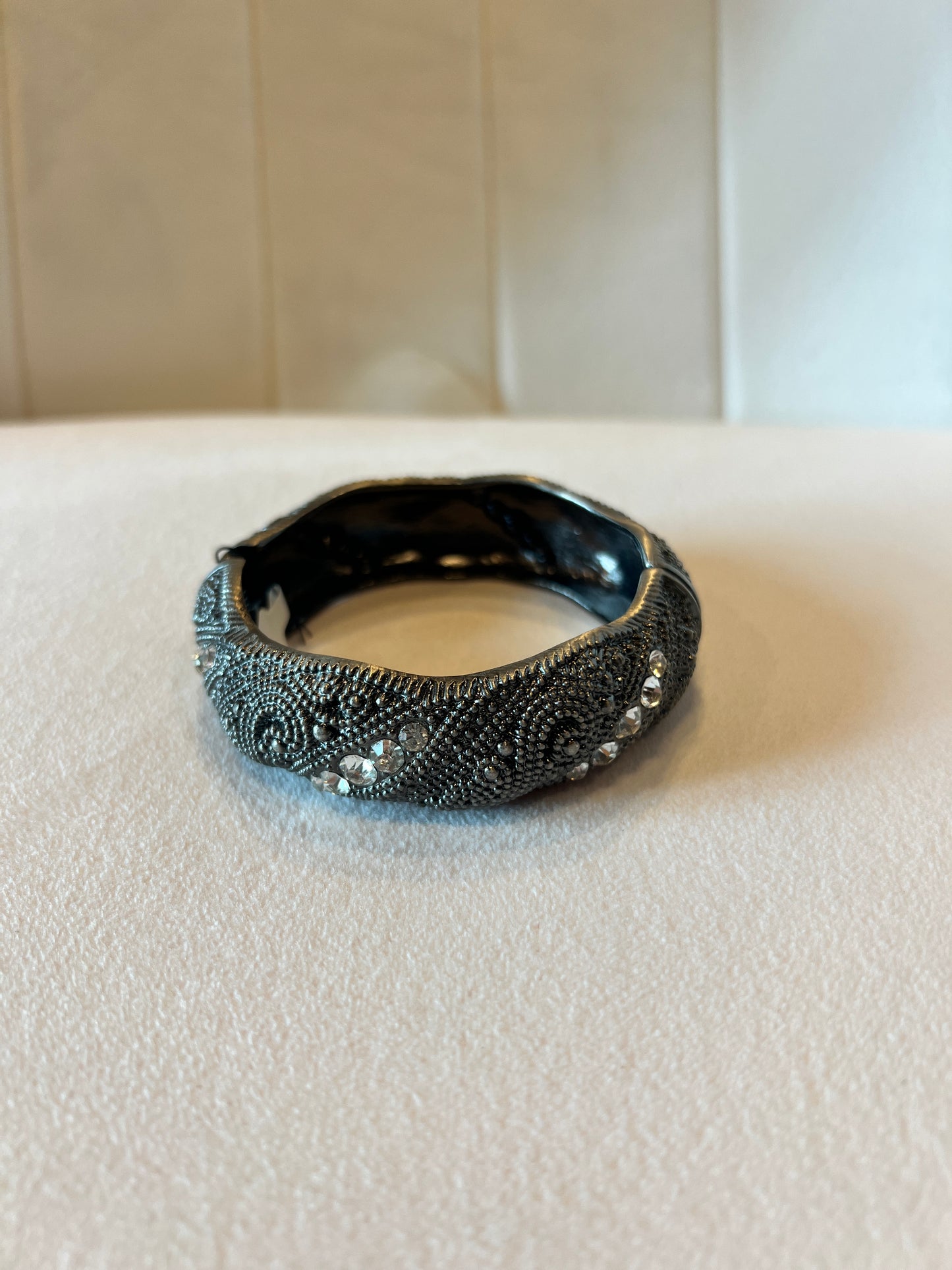 Silver/Crystal Snap Bracelet