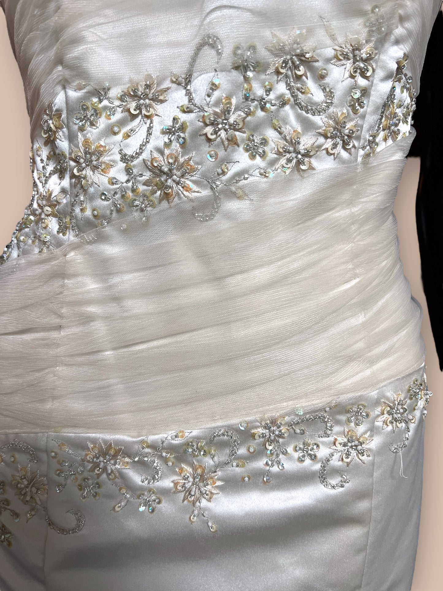 B-Dazzle Champagne Side Corset - Formal/Wedding Gown