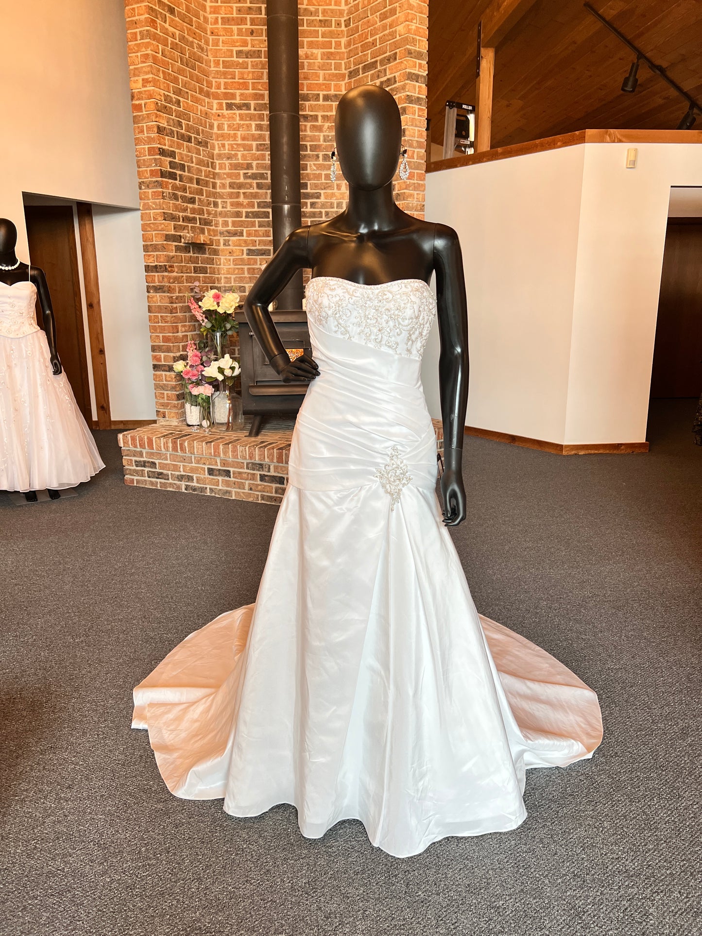 Bonny Fitted Waist Crystal Detail Wedding Gown