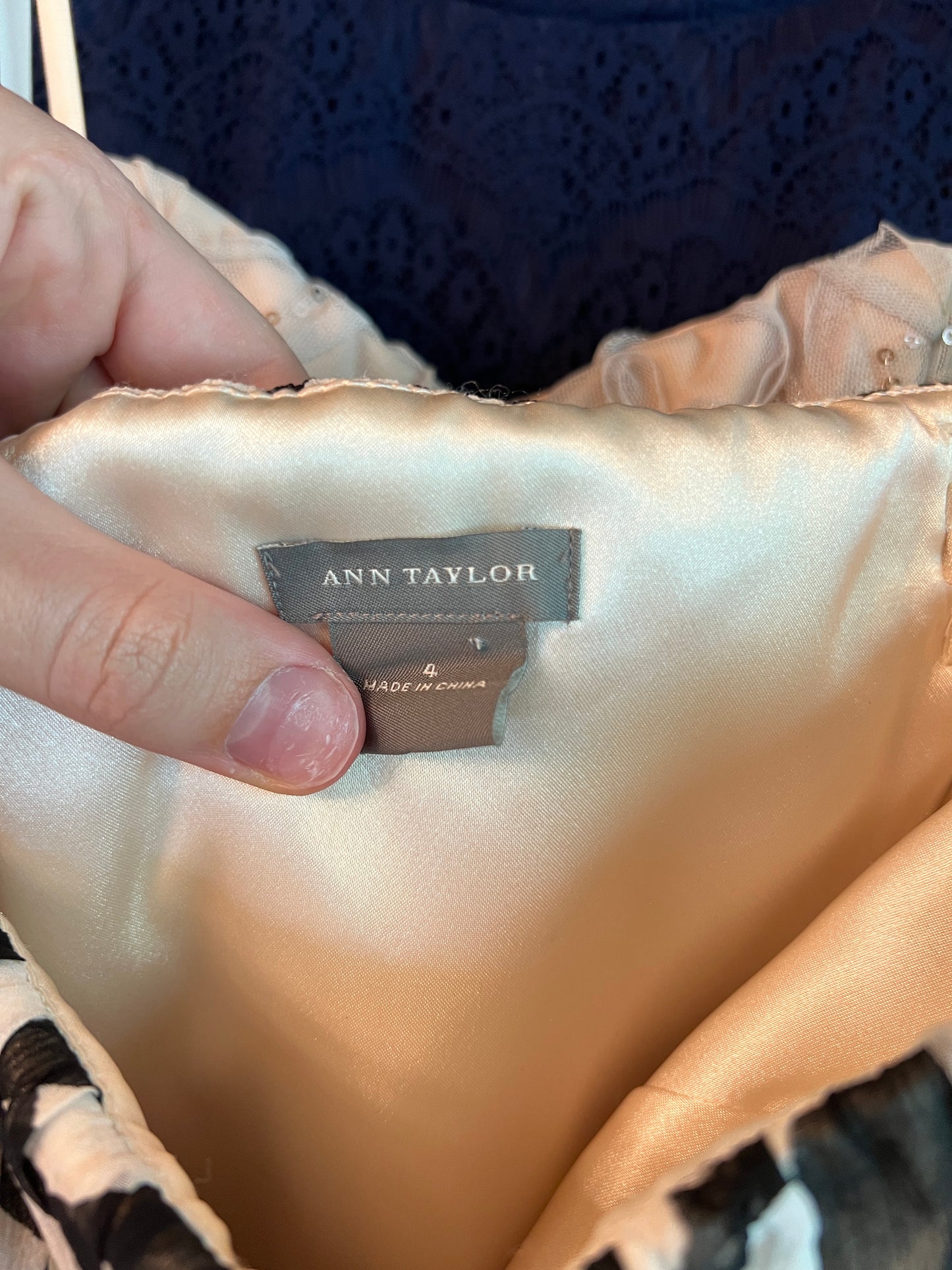 Black/White Chiffon Short Dress