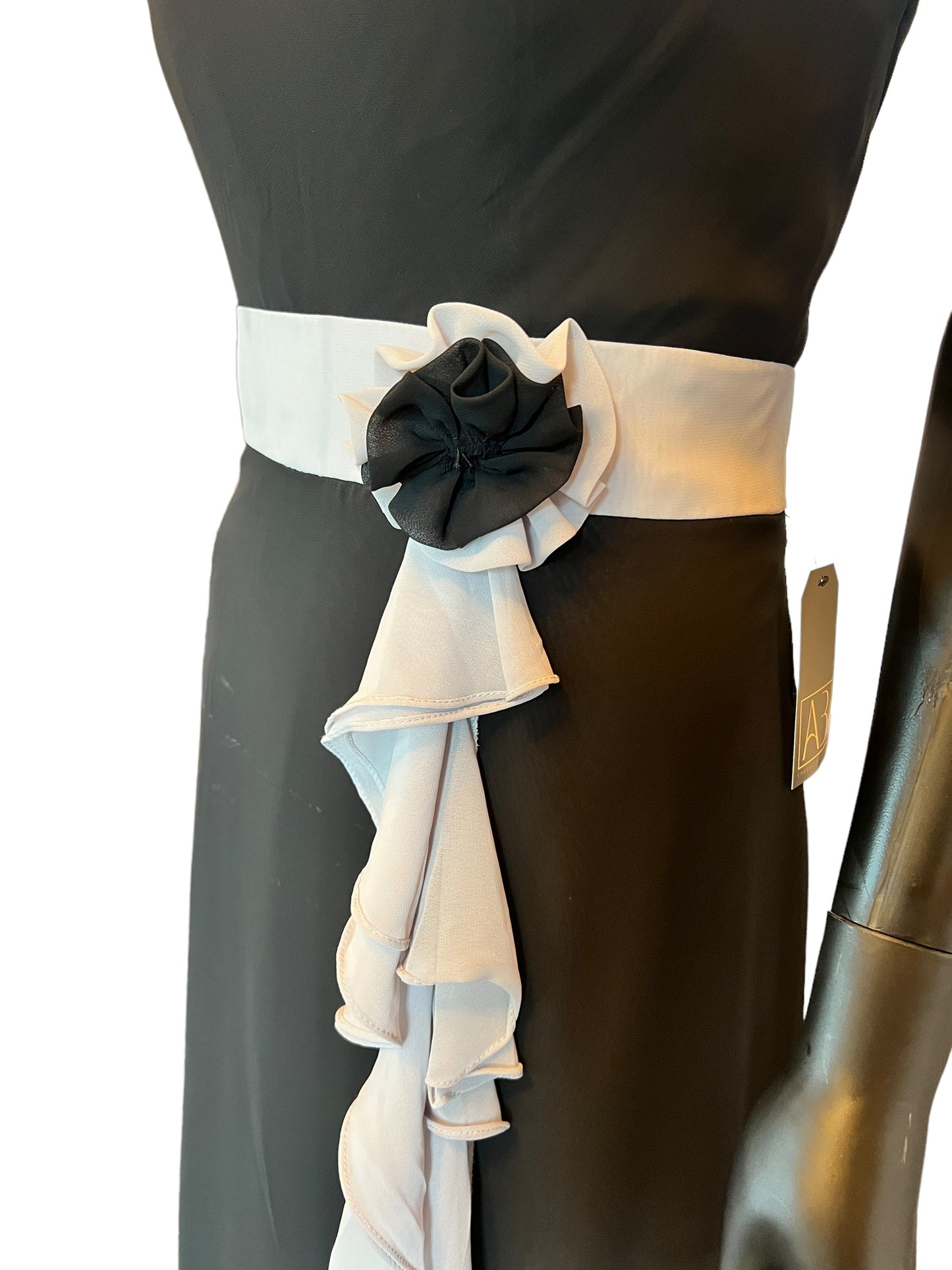 Alexia Black/White Chiffon Formal Dress