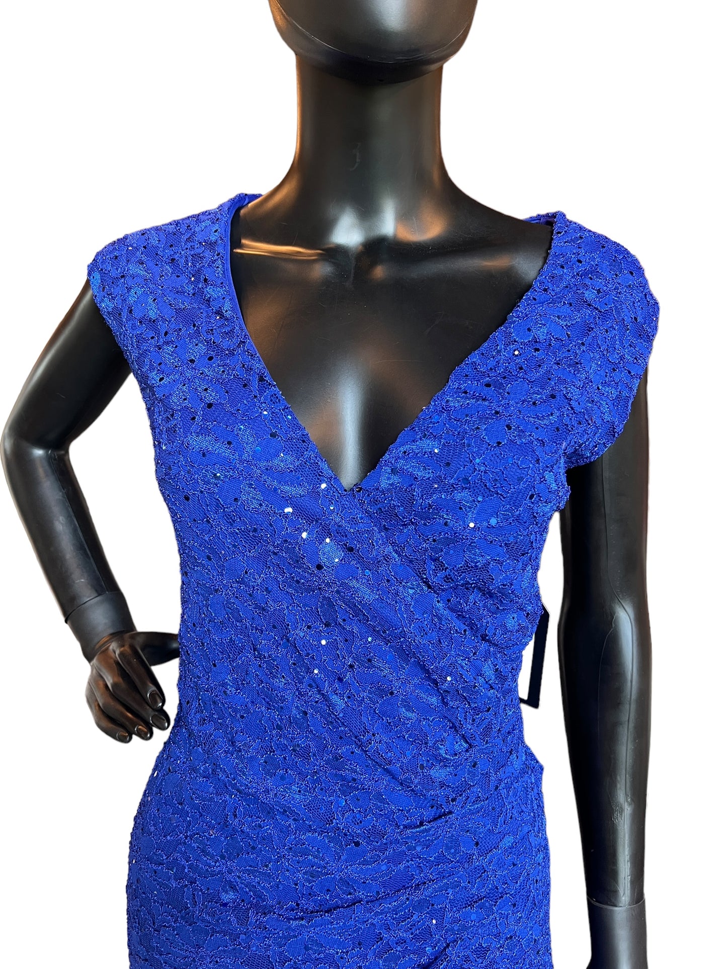 Royal Blue Shimmer Cocktail Dress
