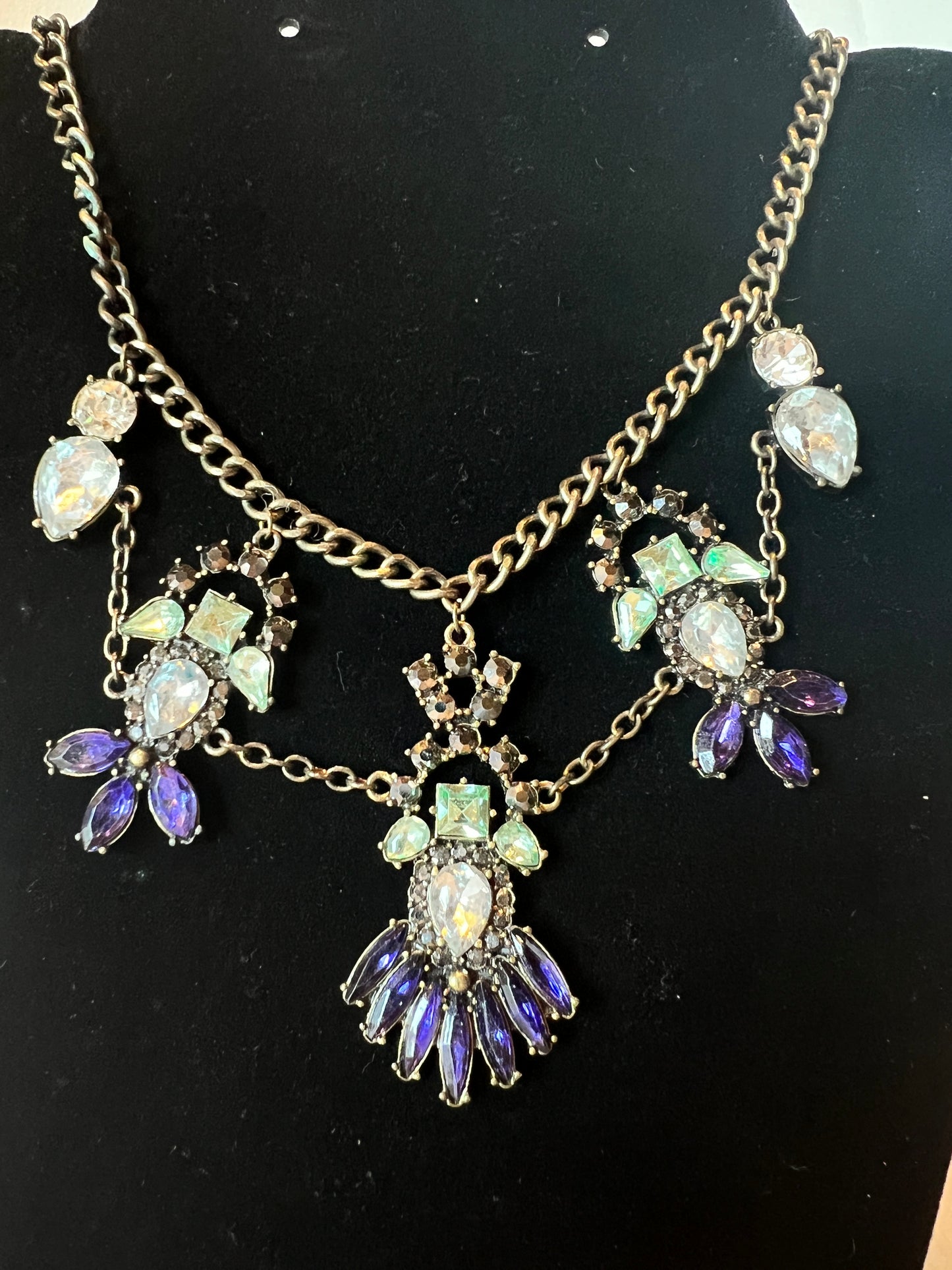 Blue/Turquoise Crystal Necklace