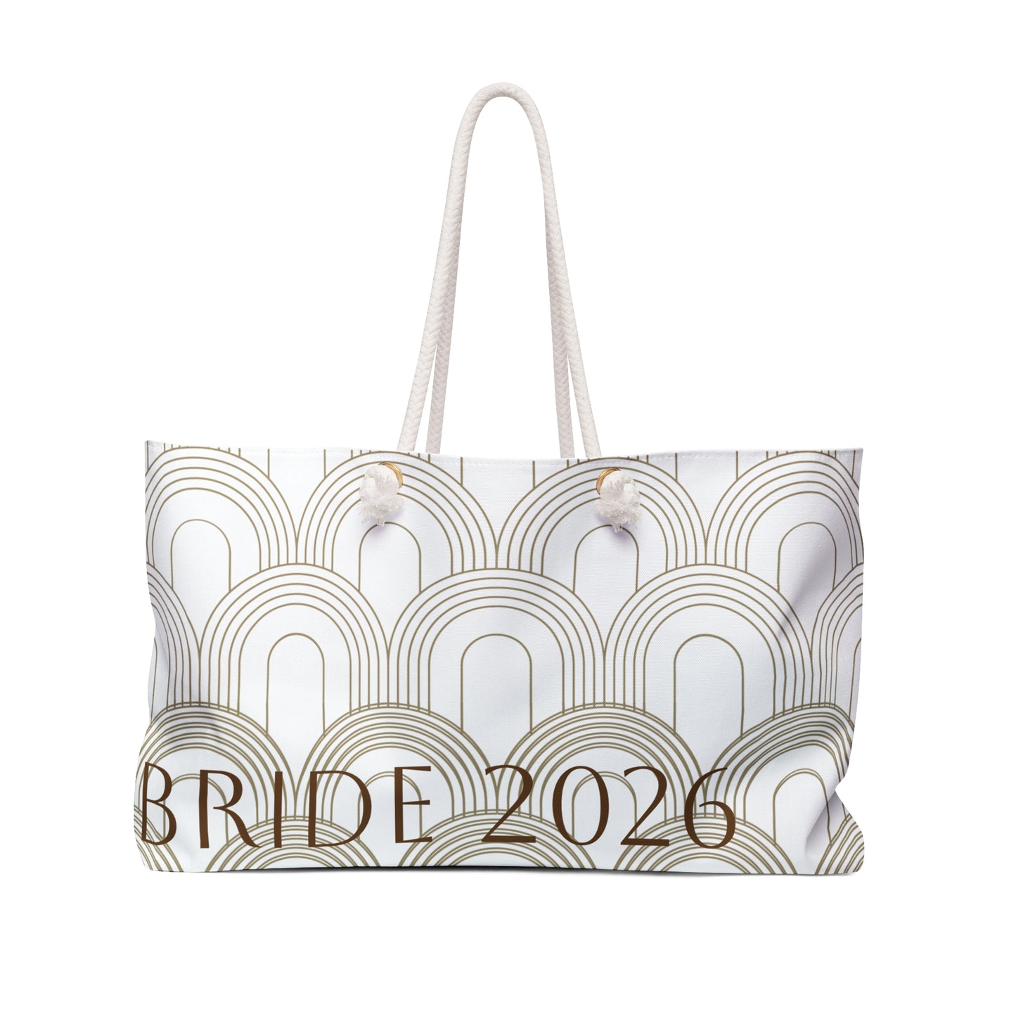 Art Deco Pattern Bride 2026 Weekender Bag – Stylish Travel Tote, Beach Bag, Gym Bag, Organizer, Perfect for Weekend Getaways