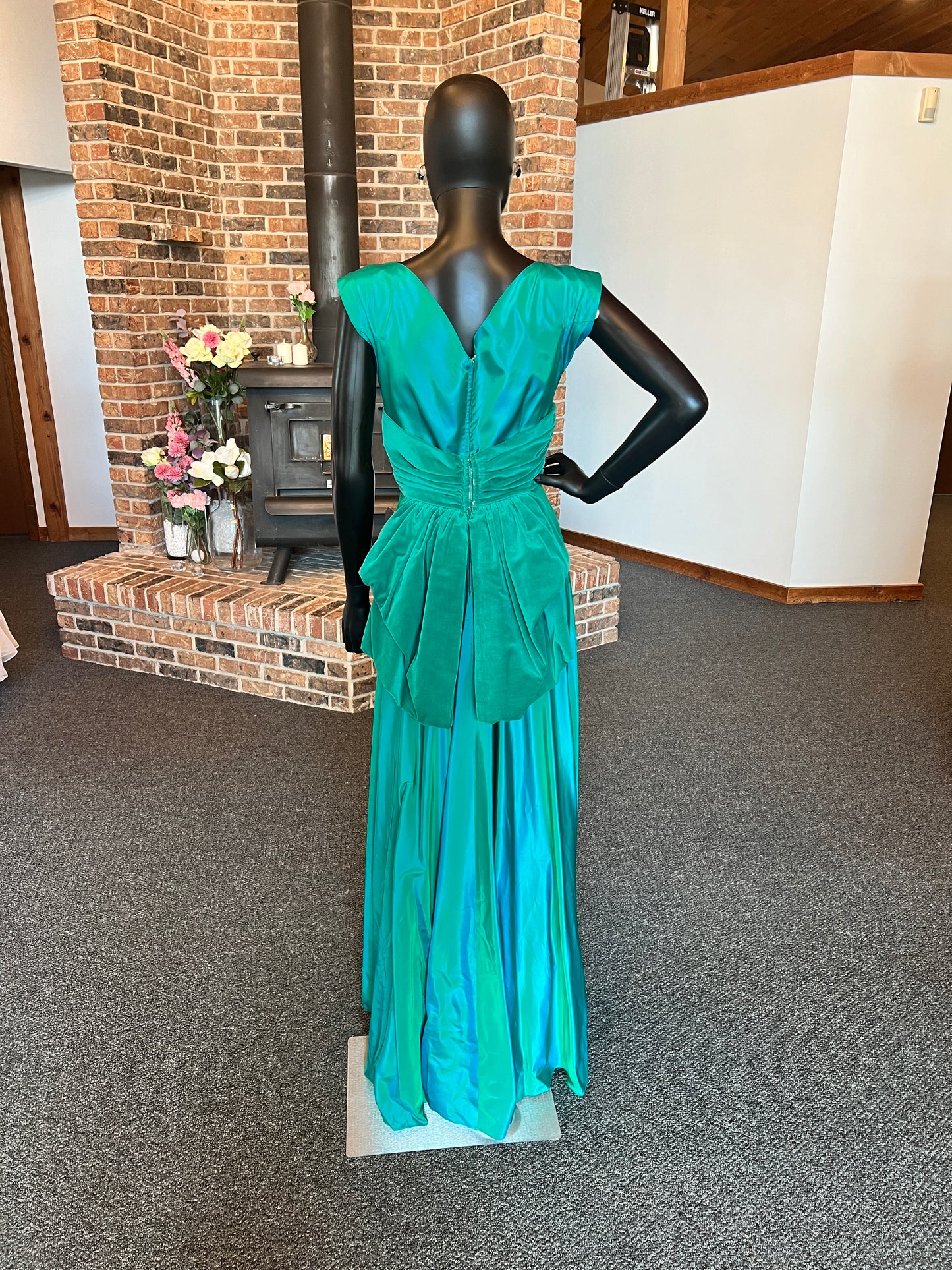 Vintage Green Taffeta Bridesmaid Dress