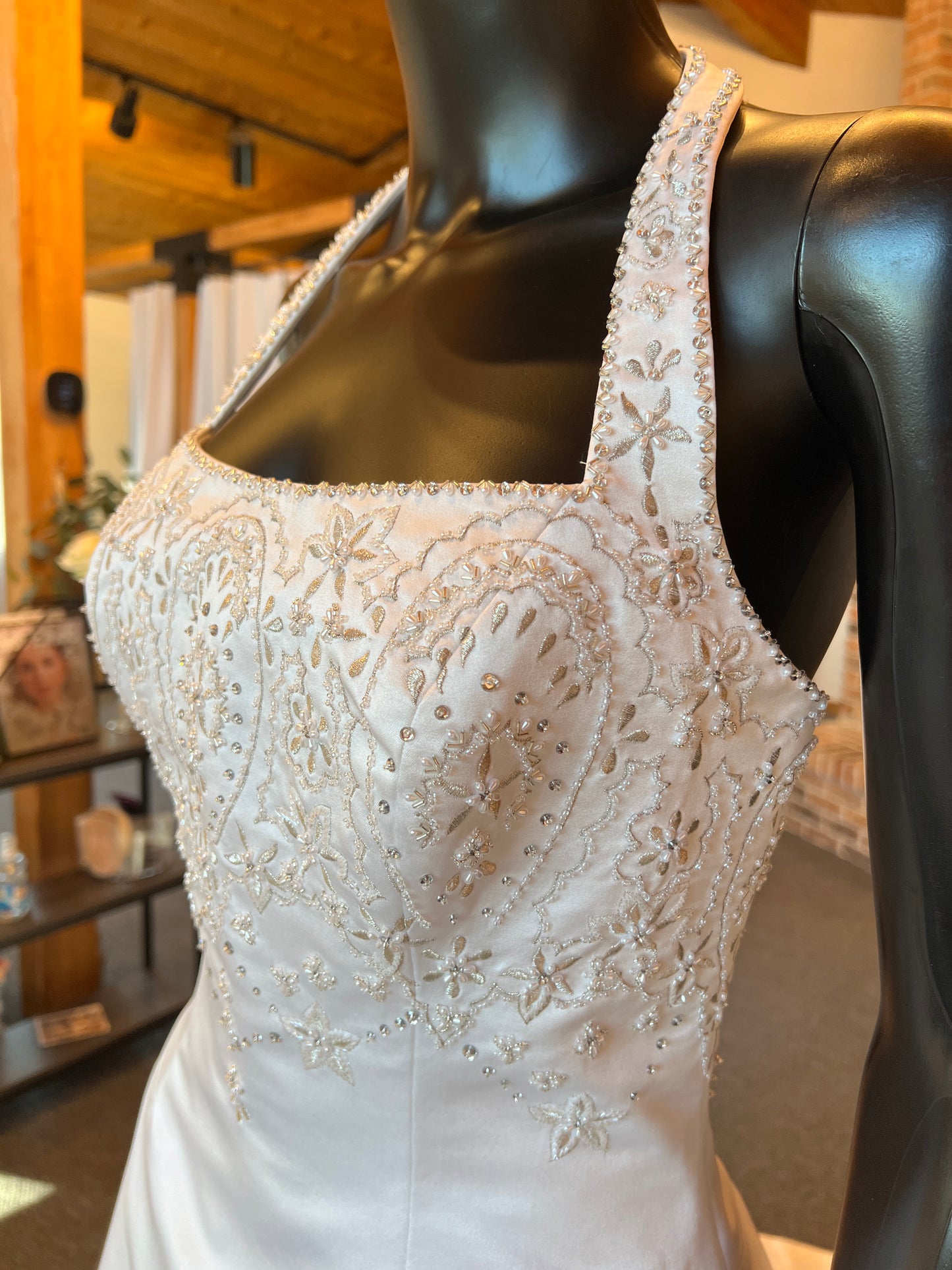 Joli Bridal Beaded Halter Wedding Gown