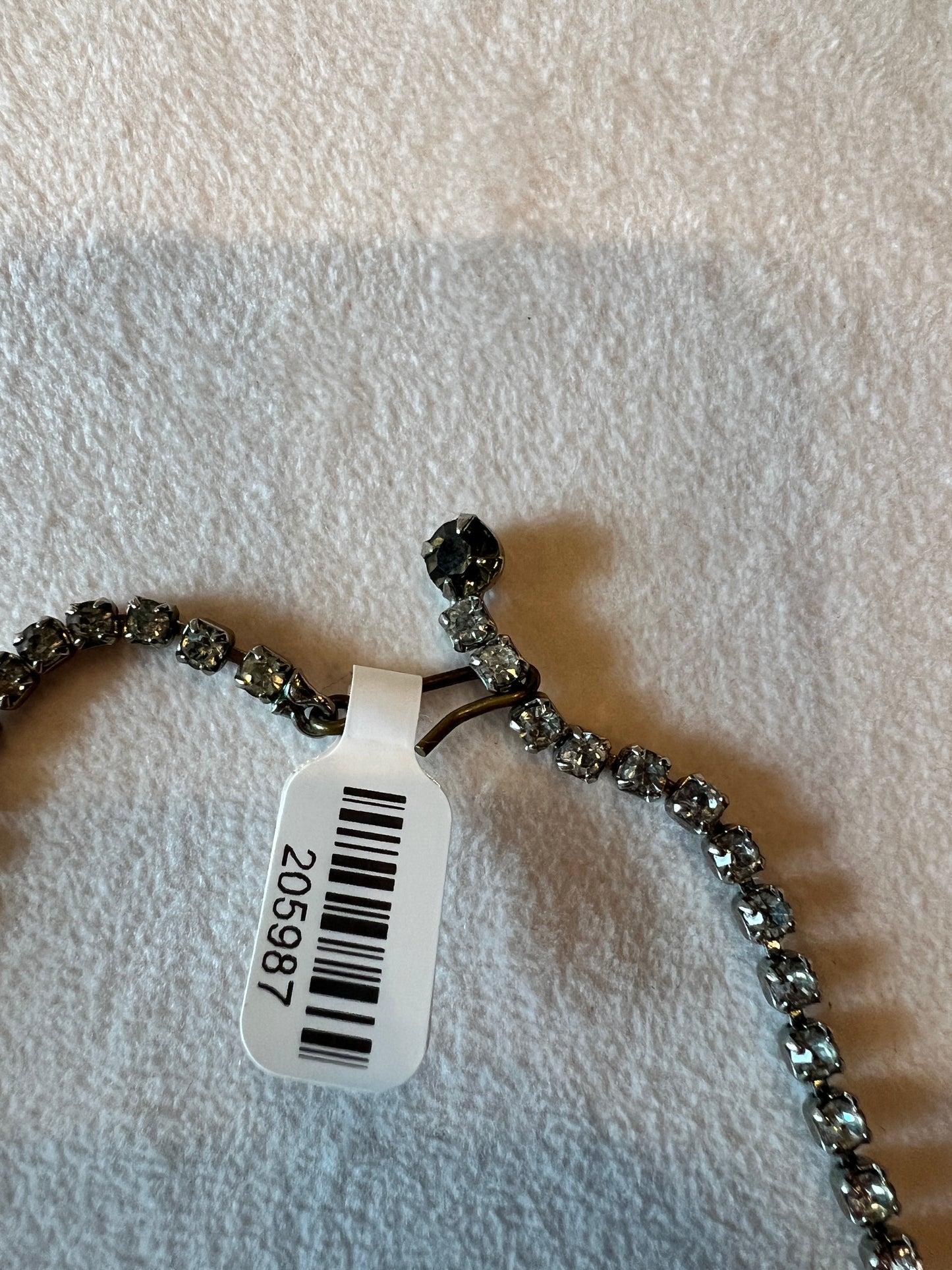 Vintage Sage Crystal and Pearl Collar