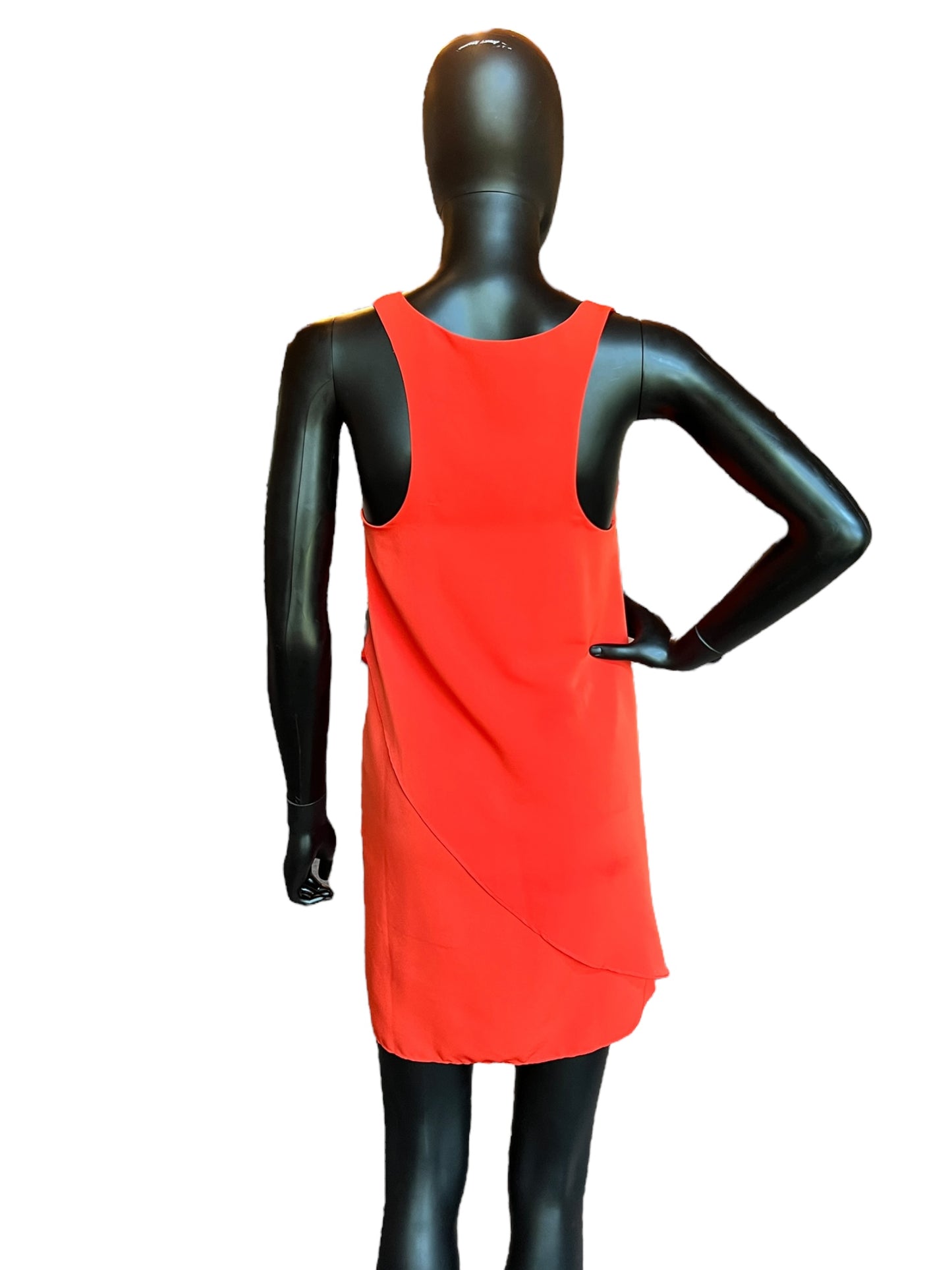 Orange Tiered Short Dress