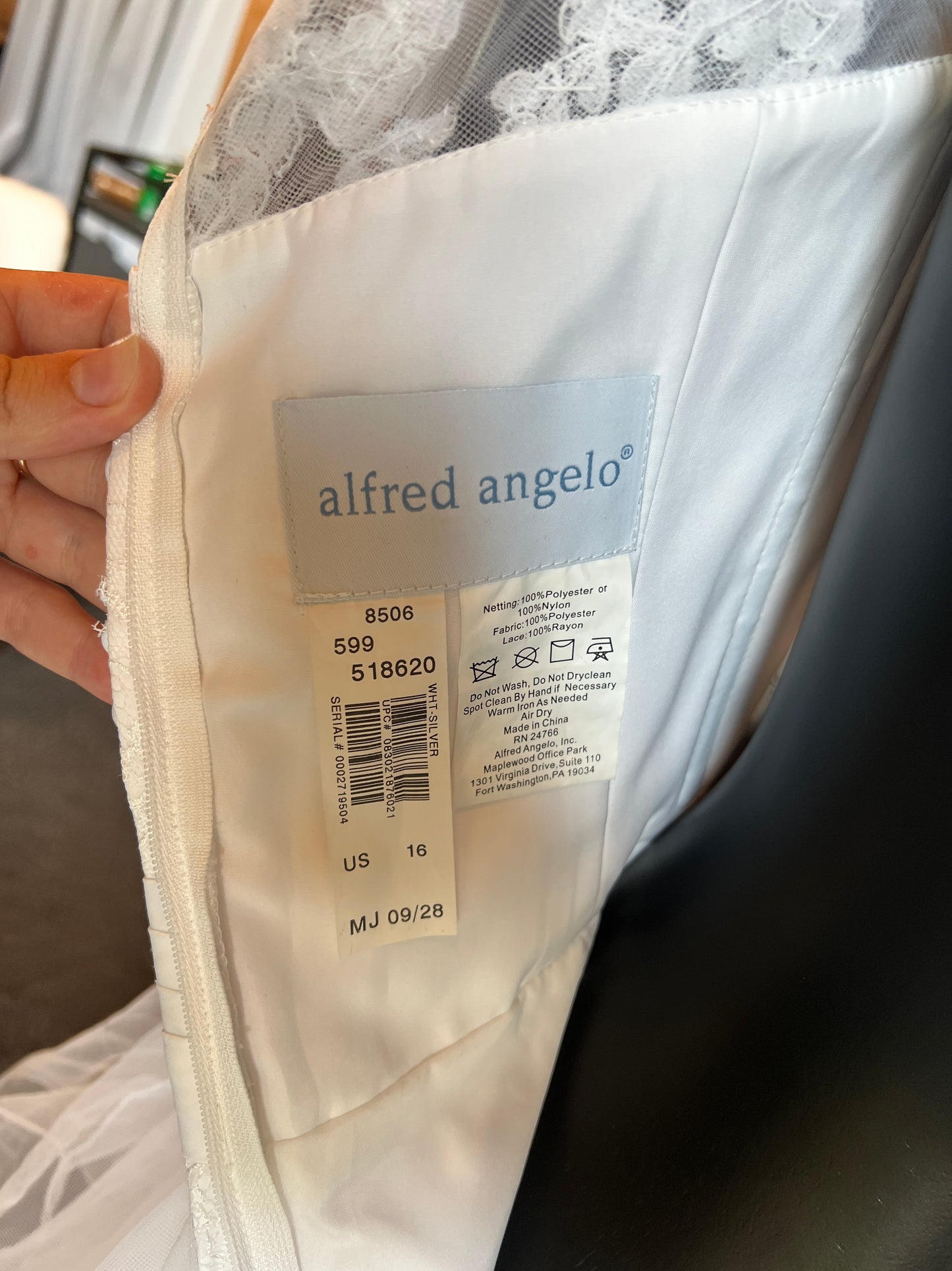 Alfred Angelo A-Line Tulle & Lace Wedding Gown