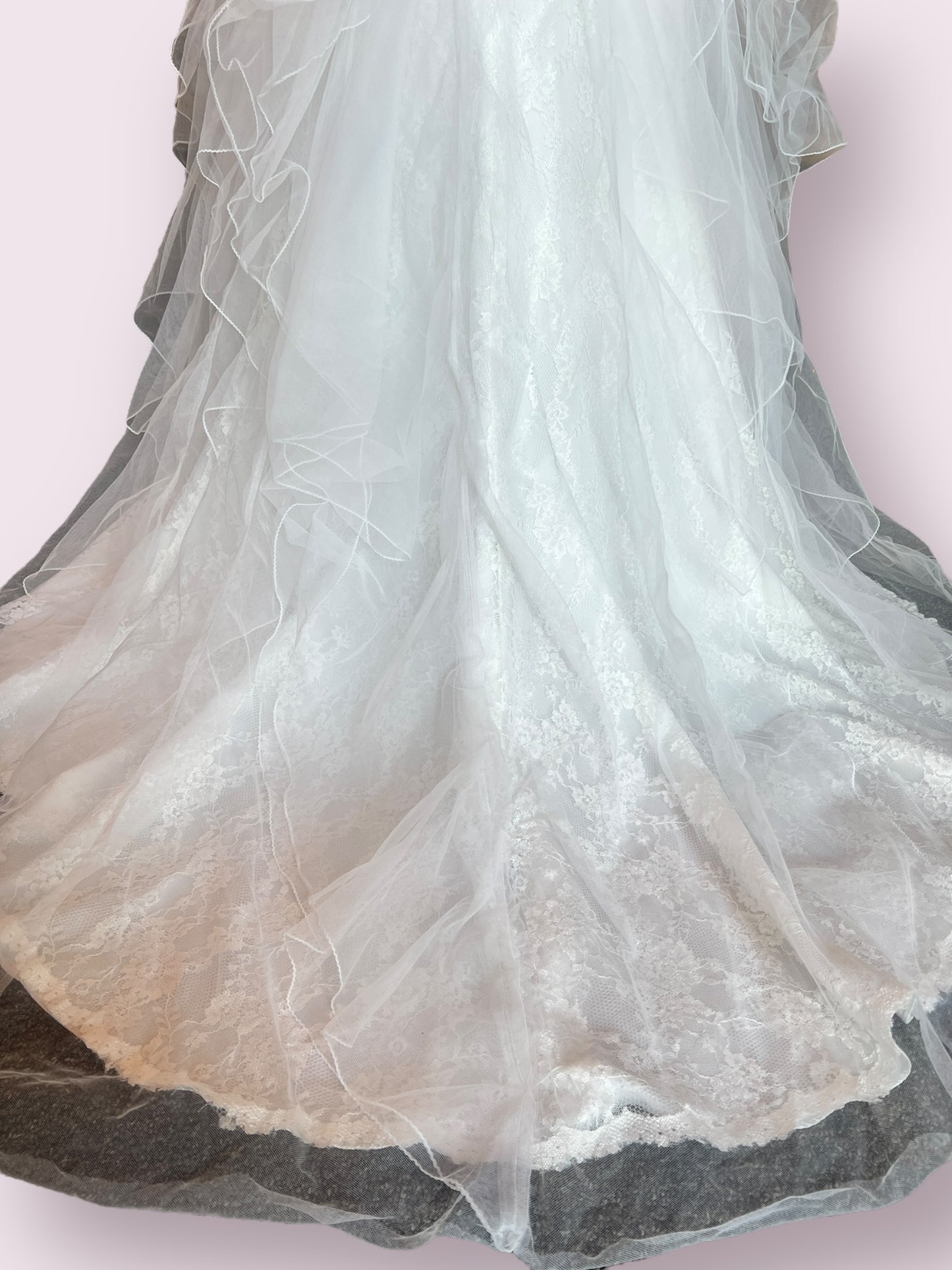 Alfred Angelo A-Line Tulle & Lace Wedding Gown