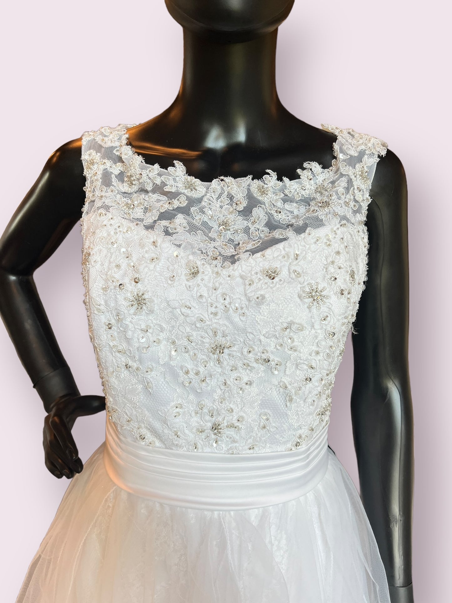 Alfred Angelo A-Line Tulle & Lace Wedding Gown