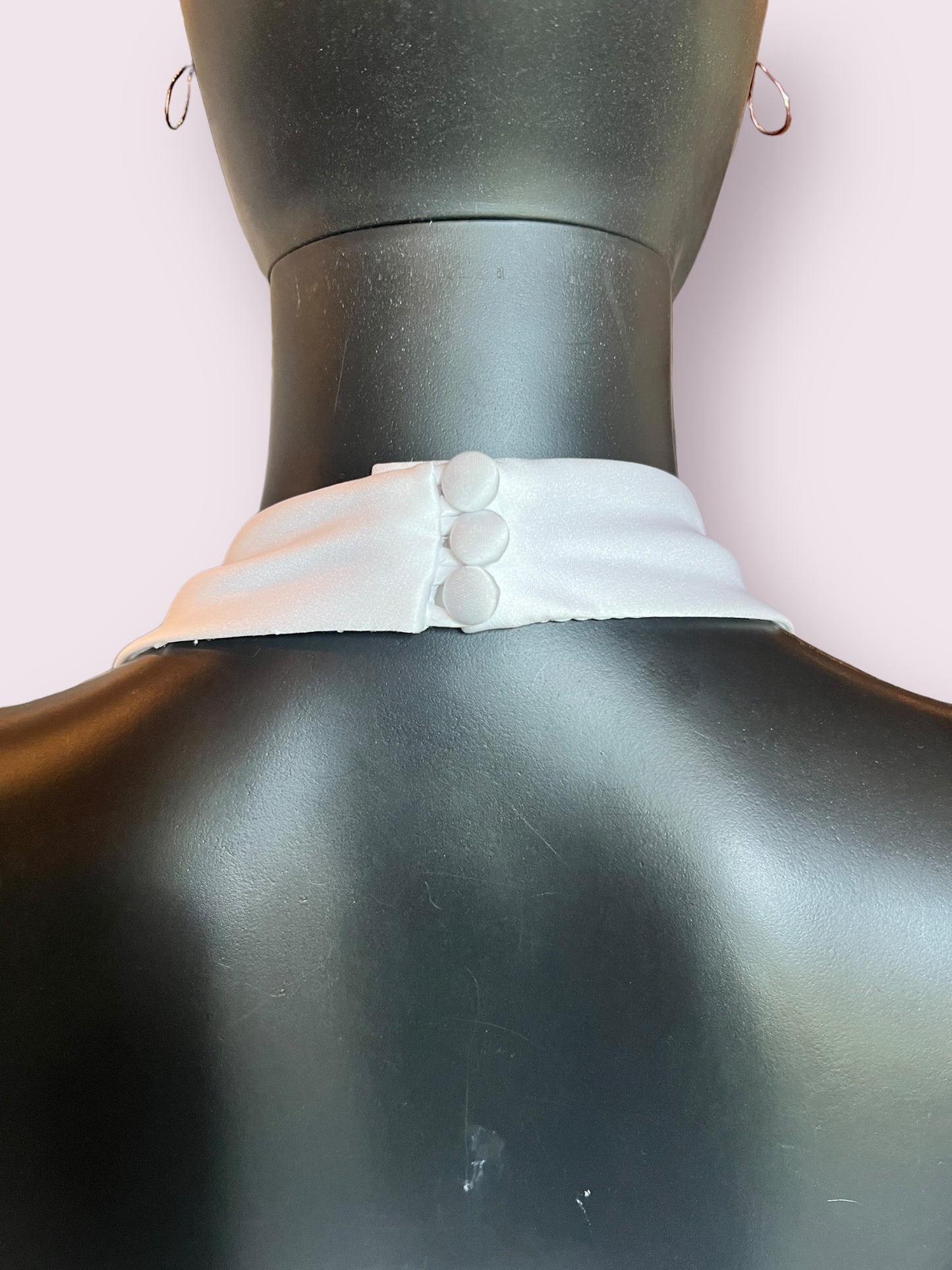 White Halter A-Line Bustled Skirt Wedding Gown