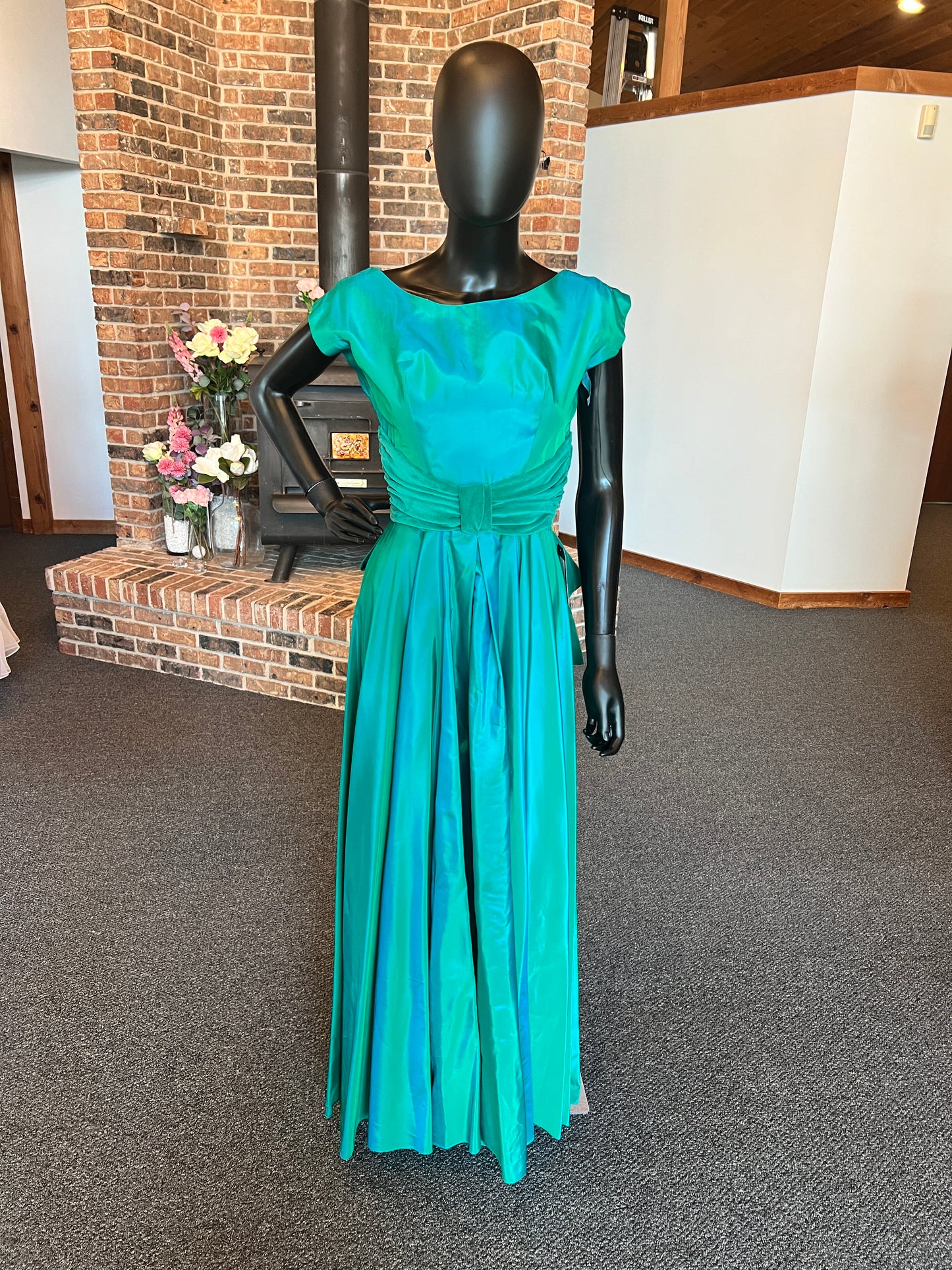Vintage Green Taffeta Bridesmaid (D)