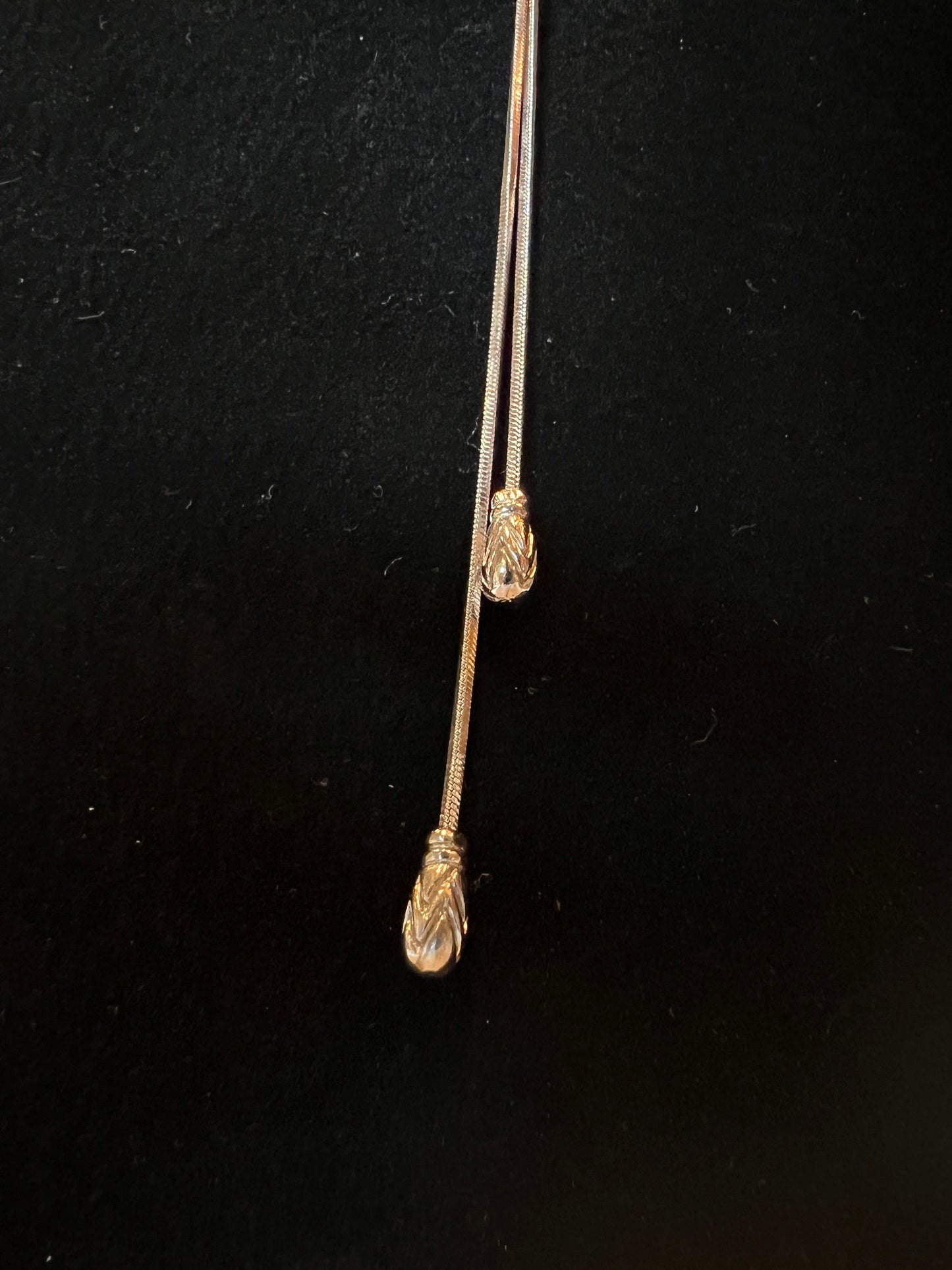 Silver Crystal Box Necklace