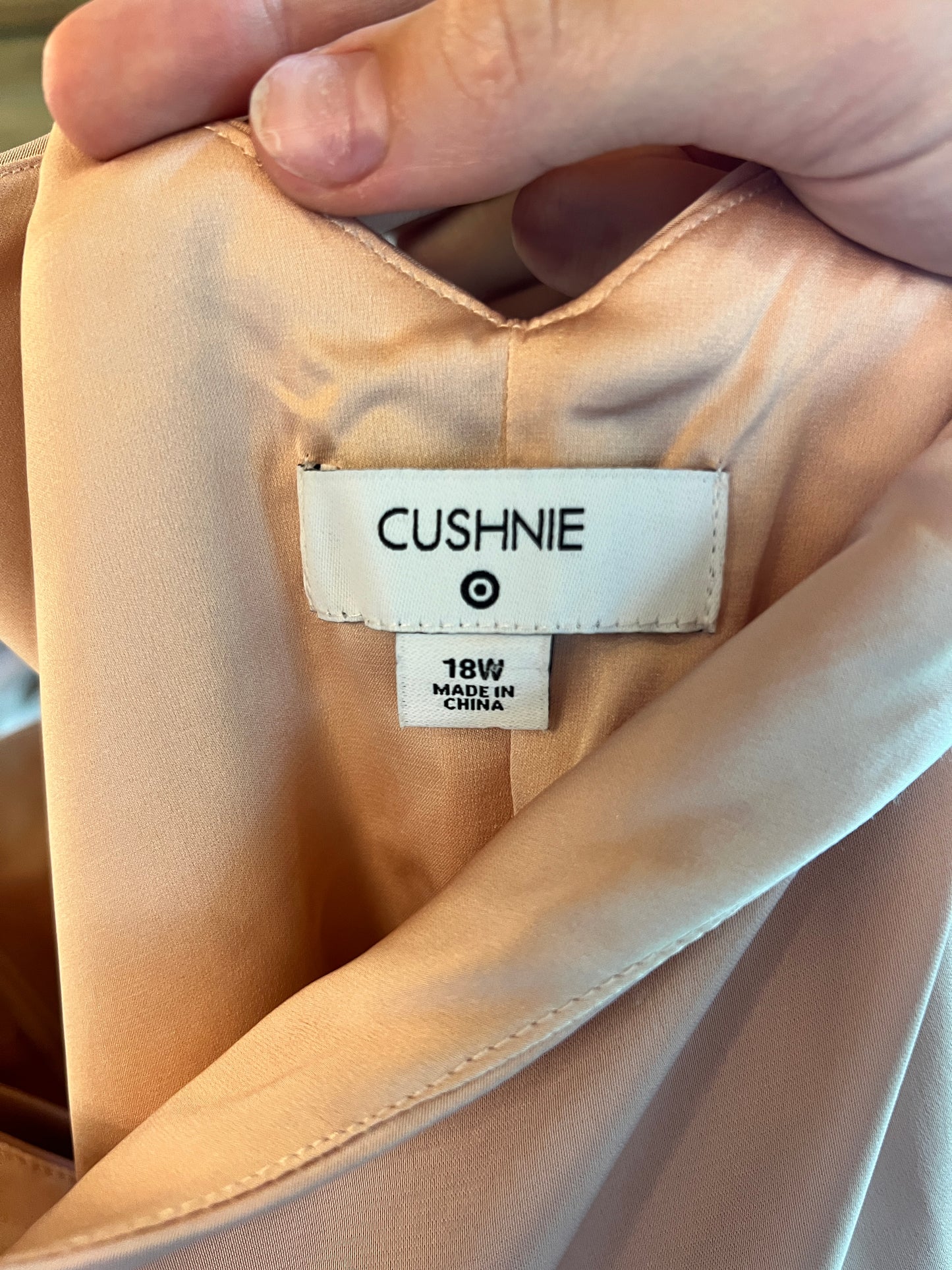 Pink Color Blocked Satin Dress - Cushnie - NWT