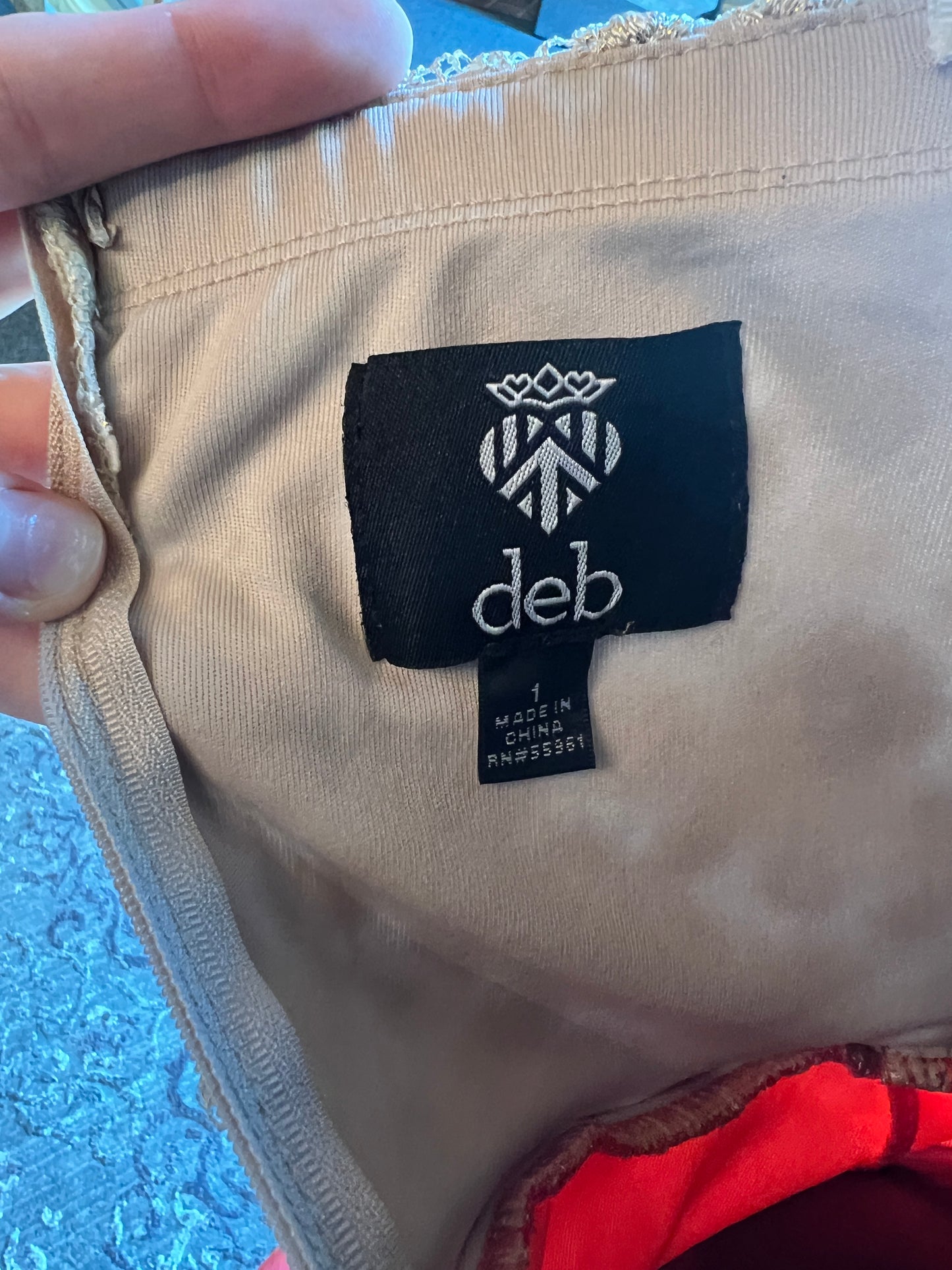 Gold Crochet & Peach Chiffon Short Dress