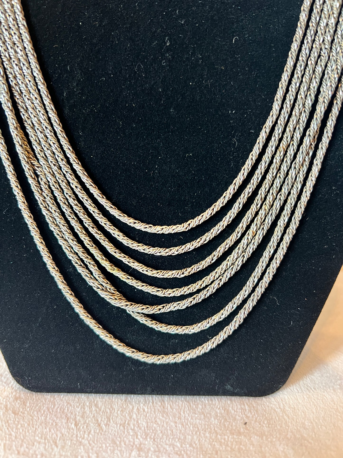 Silver Multistrand Necklace