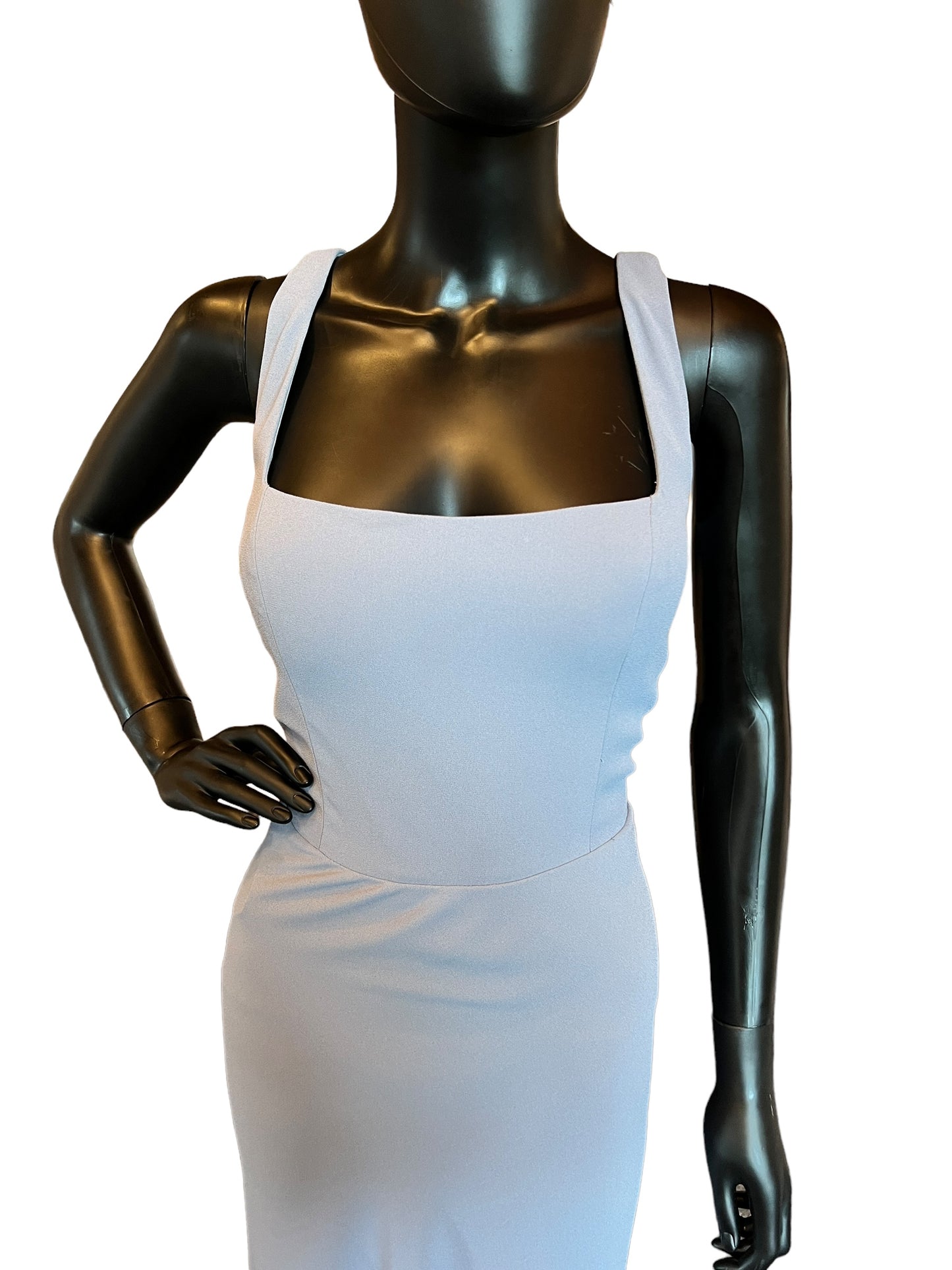 Jenny Yoo Chambray Pebbled Crepe