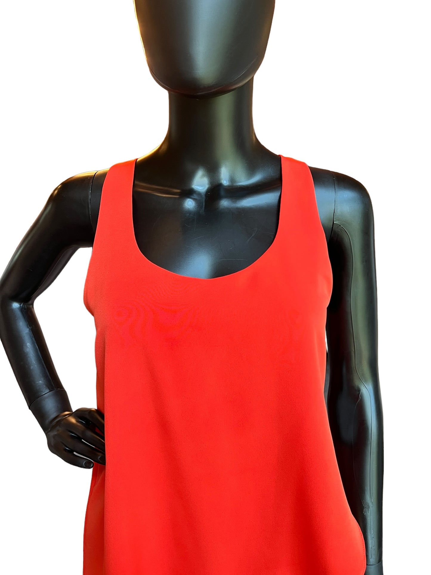 Orange Tiered Short Dress