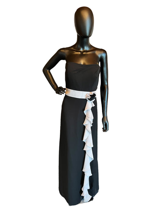 Alexia Black/White Chiffon Formal Dress