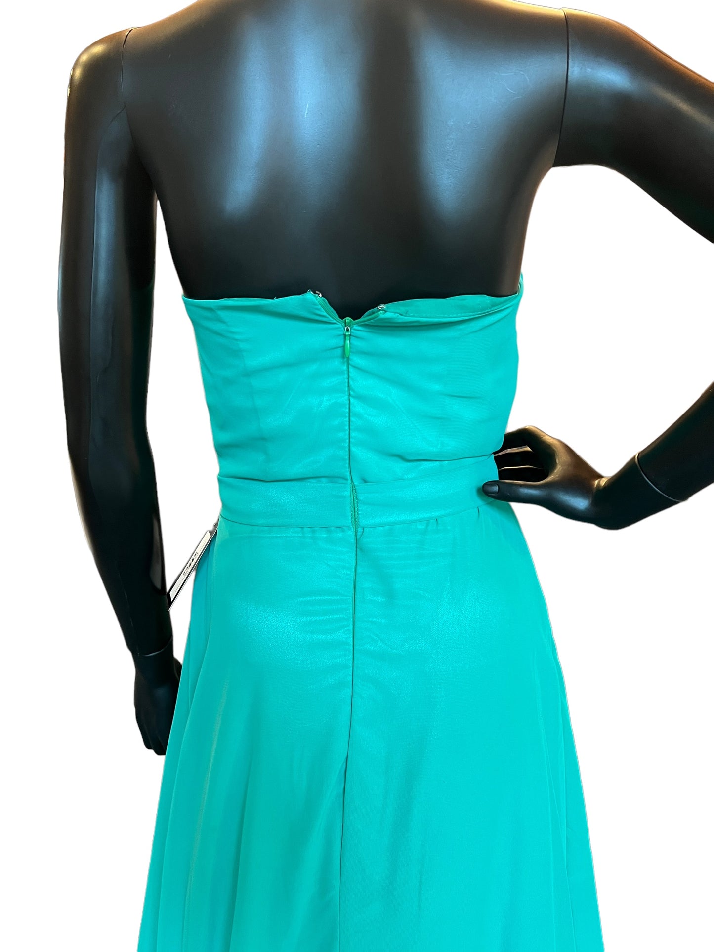 Vintage Kelly Green Chiffon