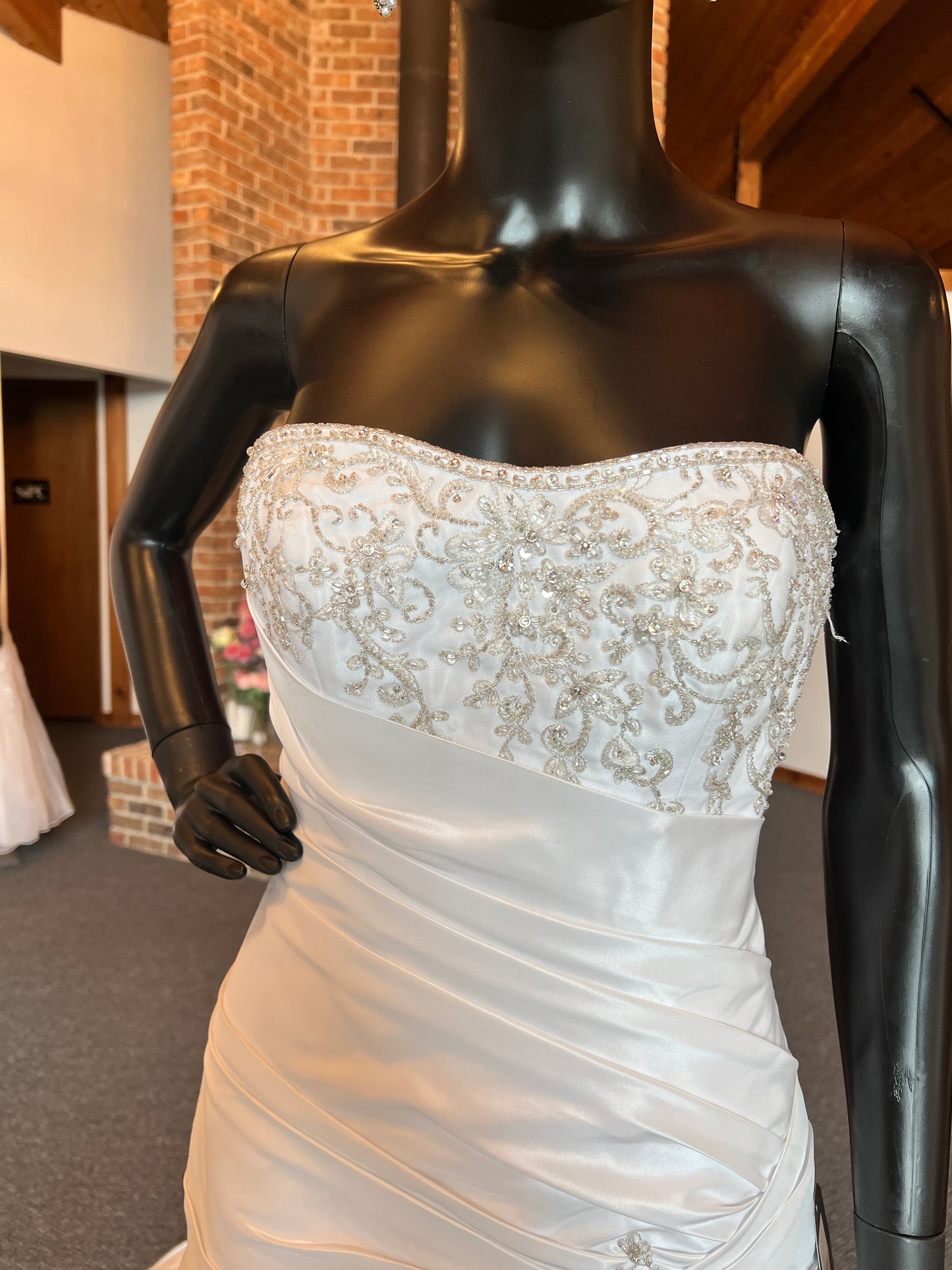 Bonny Fitted Waist Crystal Detail Wedding Gown